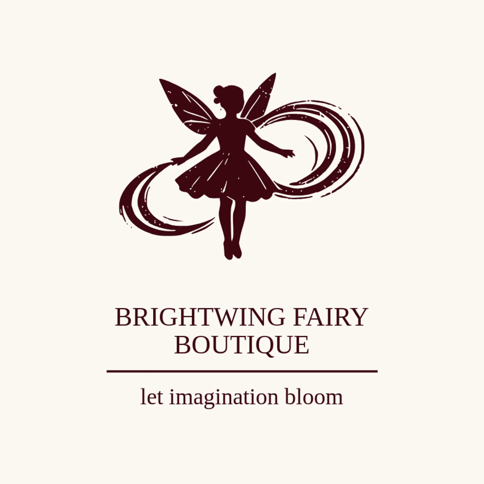 Brightwing Fairy Boutique logo for fairy