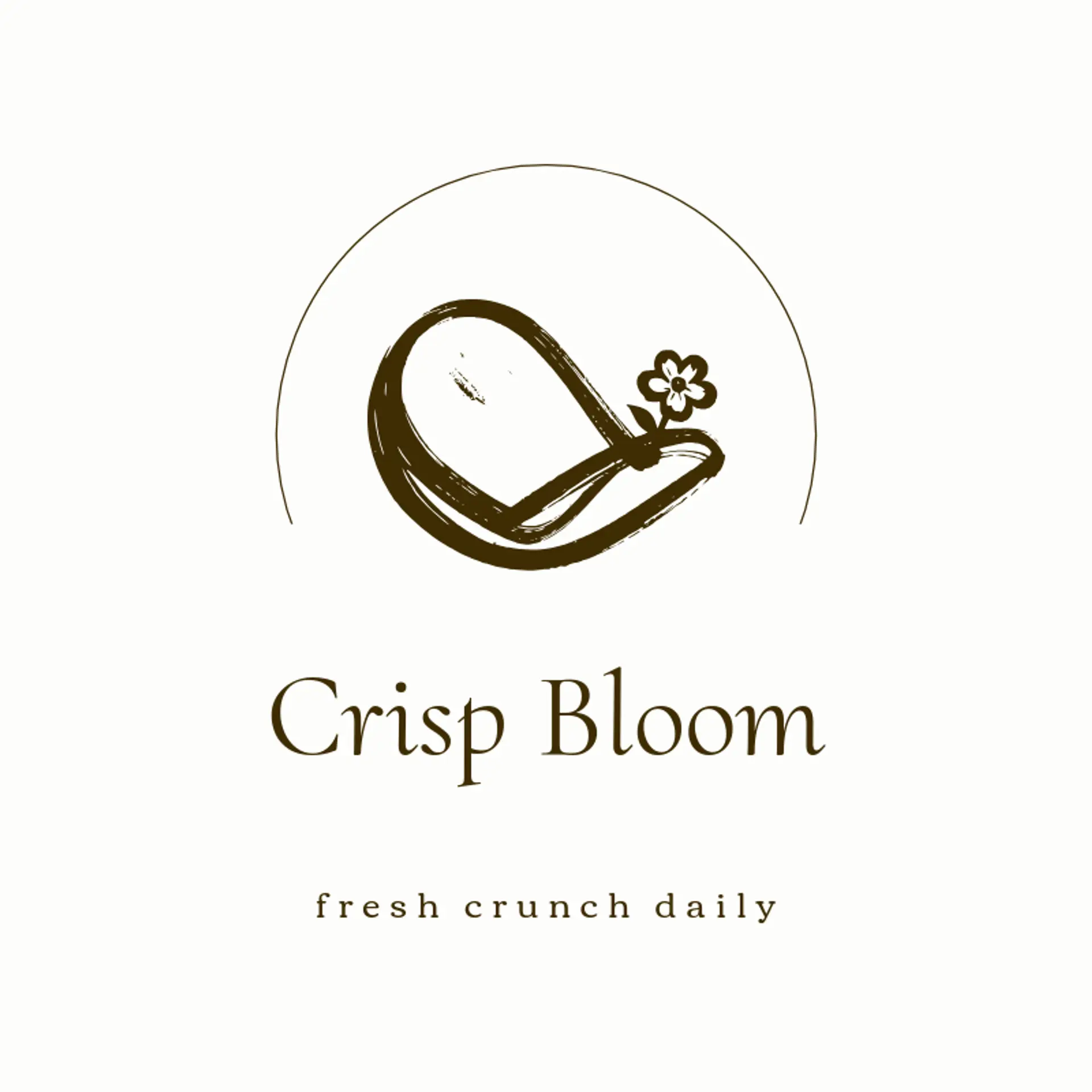 Crisp Bloom logo for snack