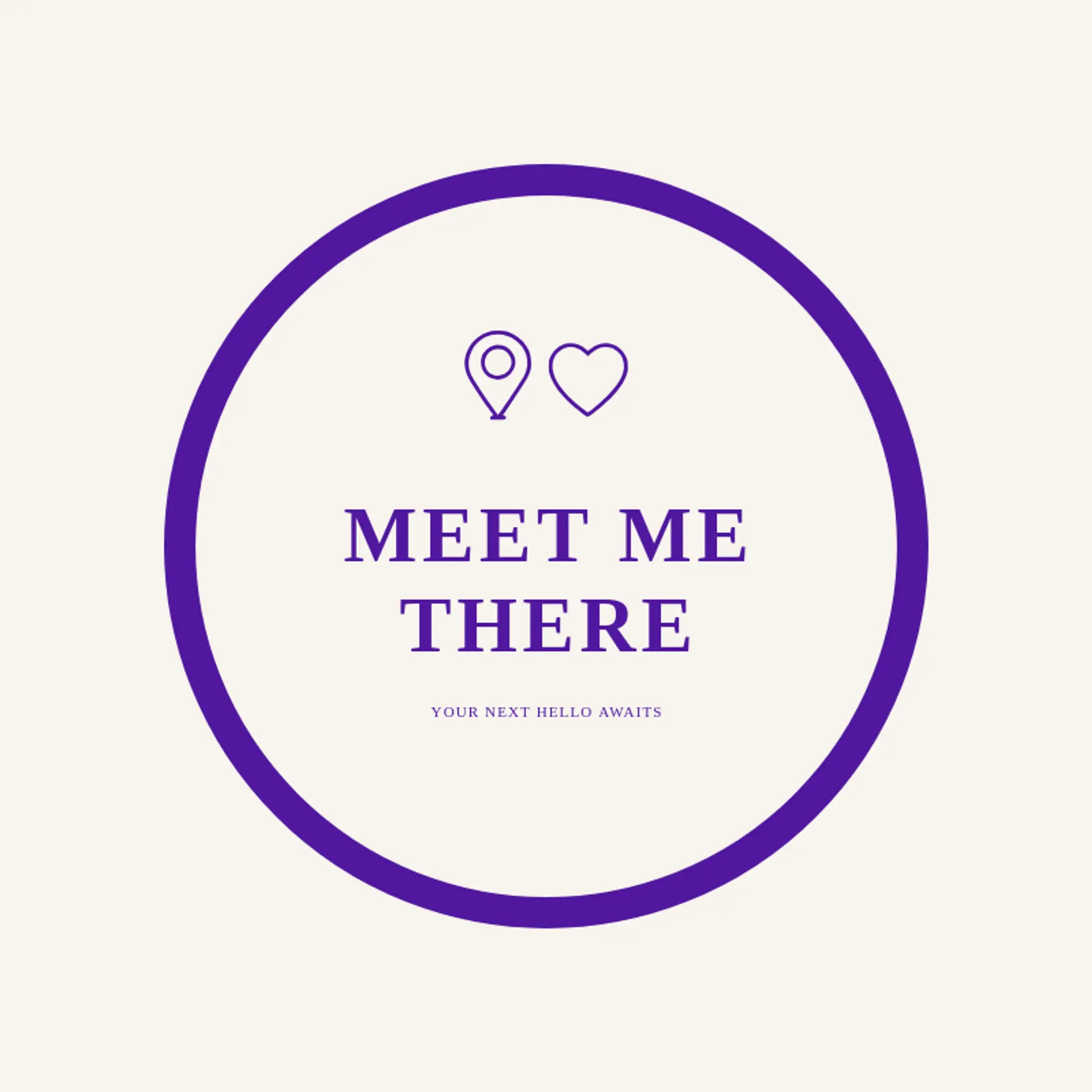 Meet Me There logo for dating app