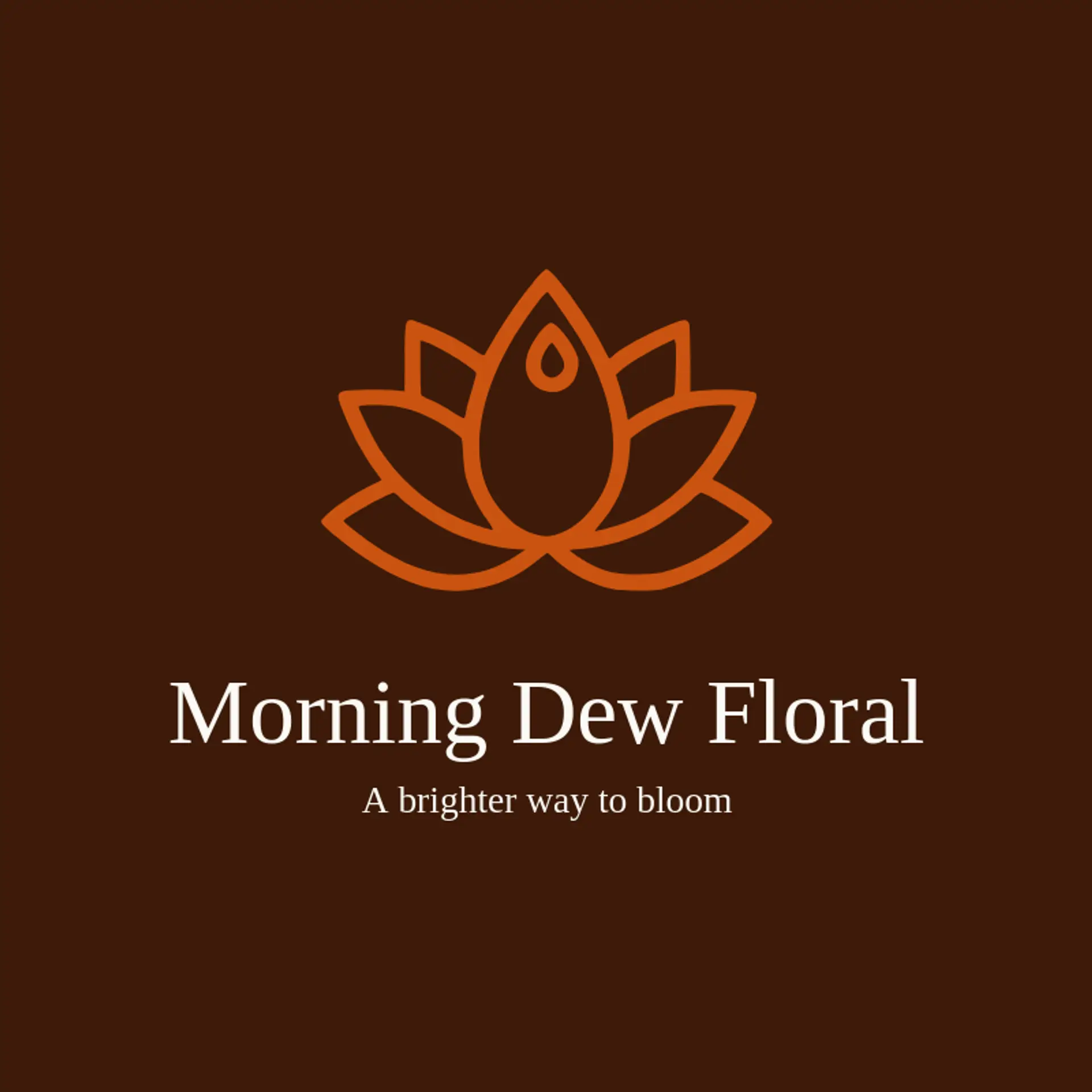 Morning Dew Floral logo for lotus flower