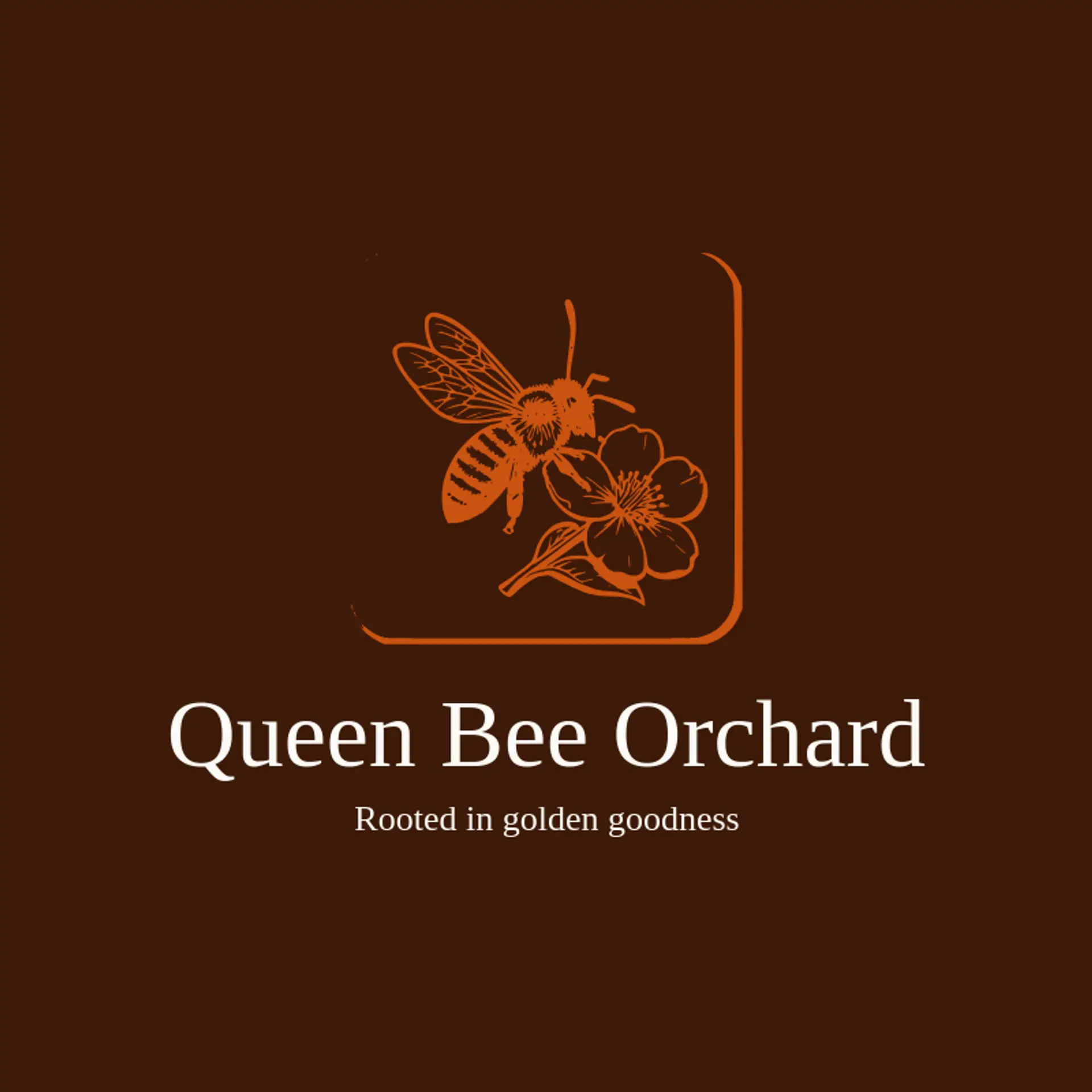 Queen Bee Orchard logo for honey bee