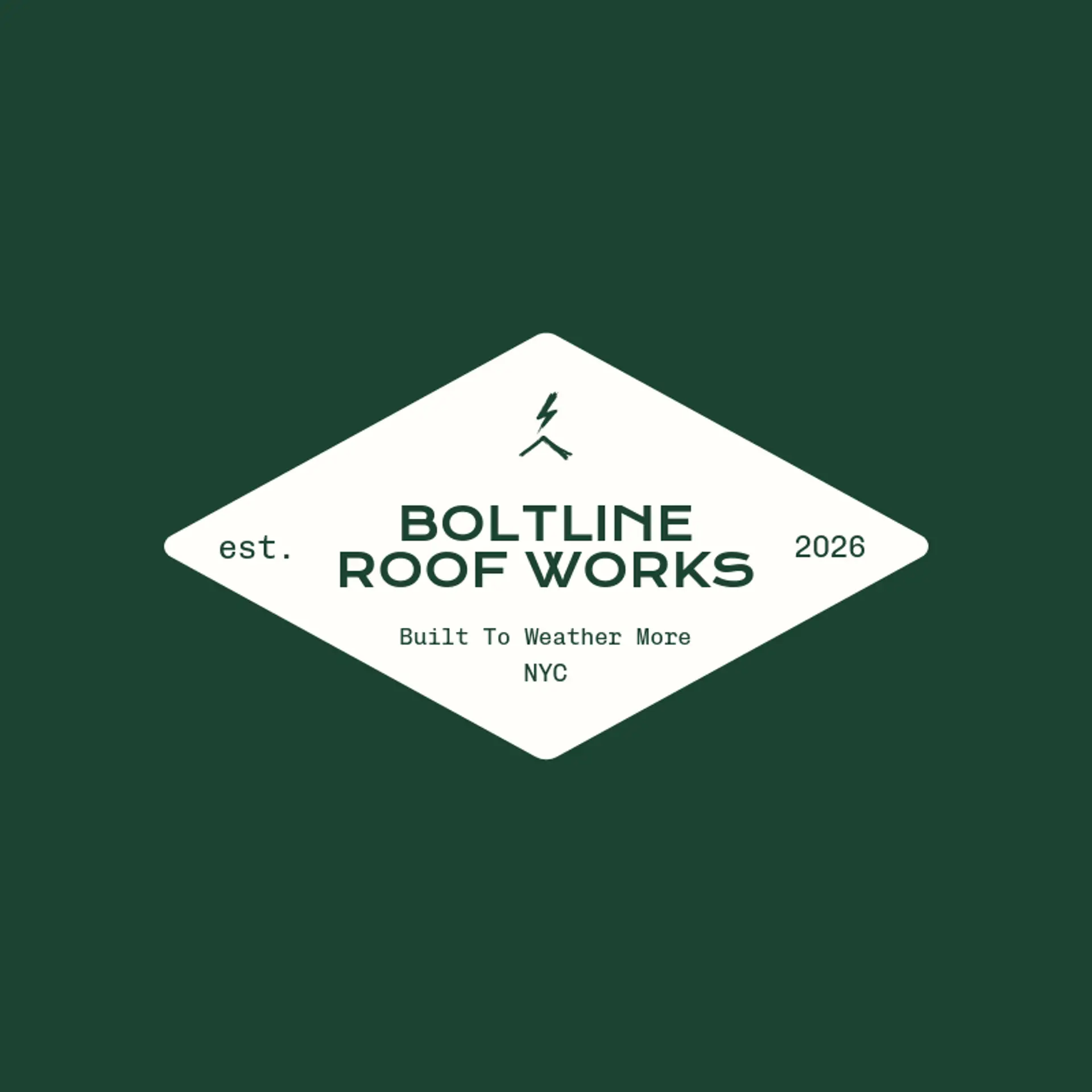 Boltline Roof Works logo for roofing