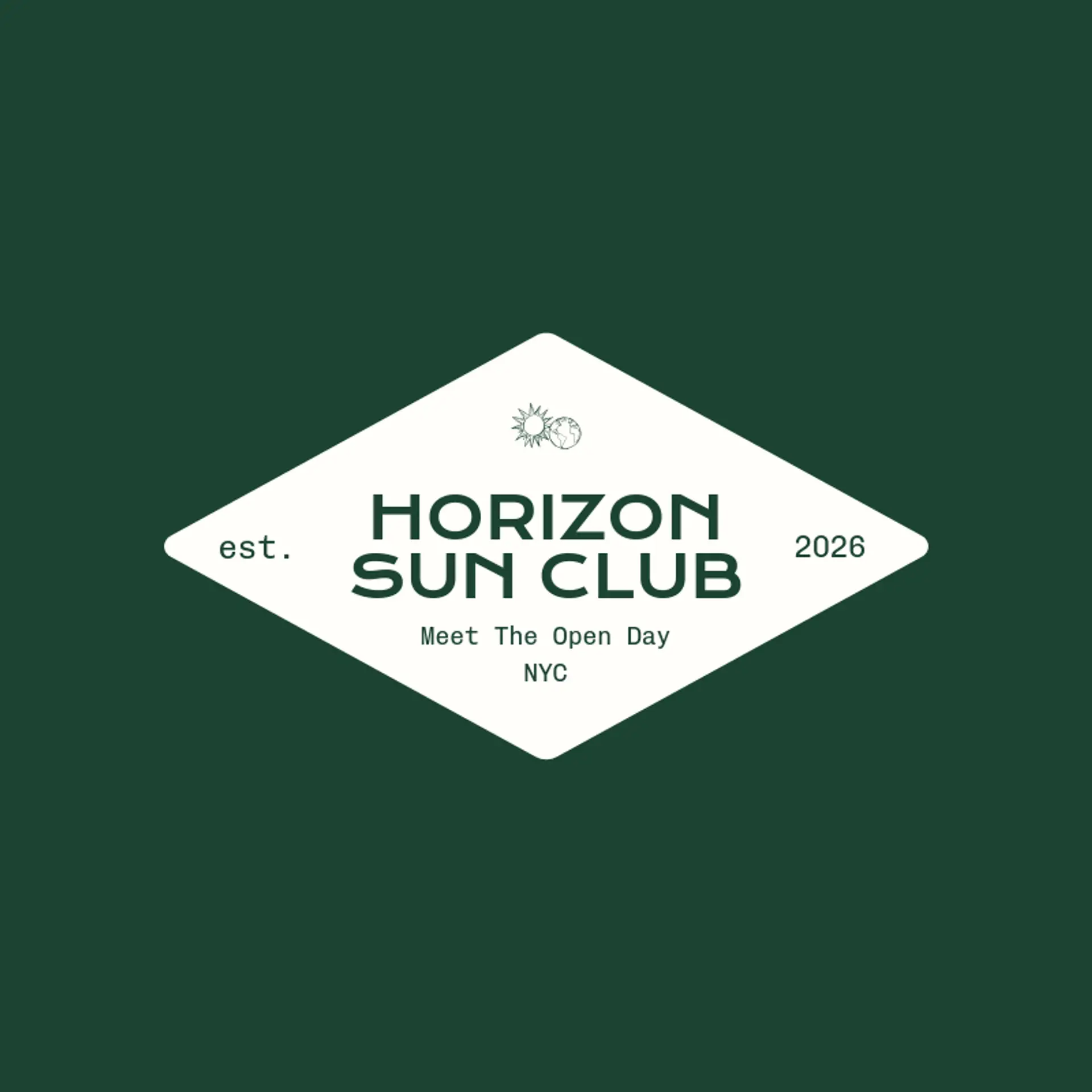 Horizon Sun Club logo for globe