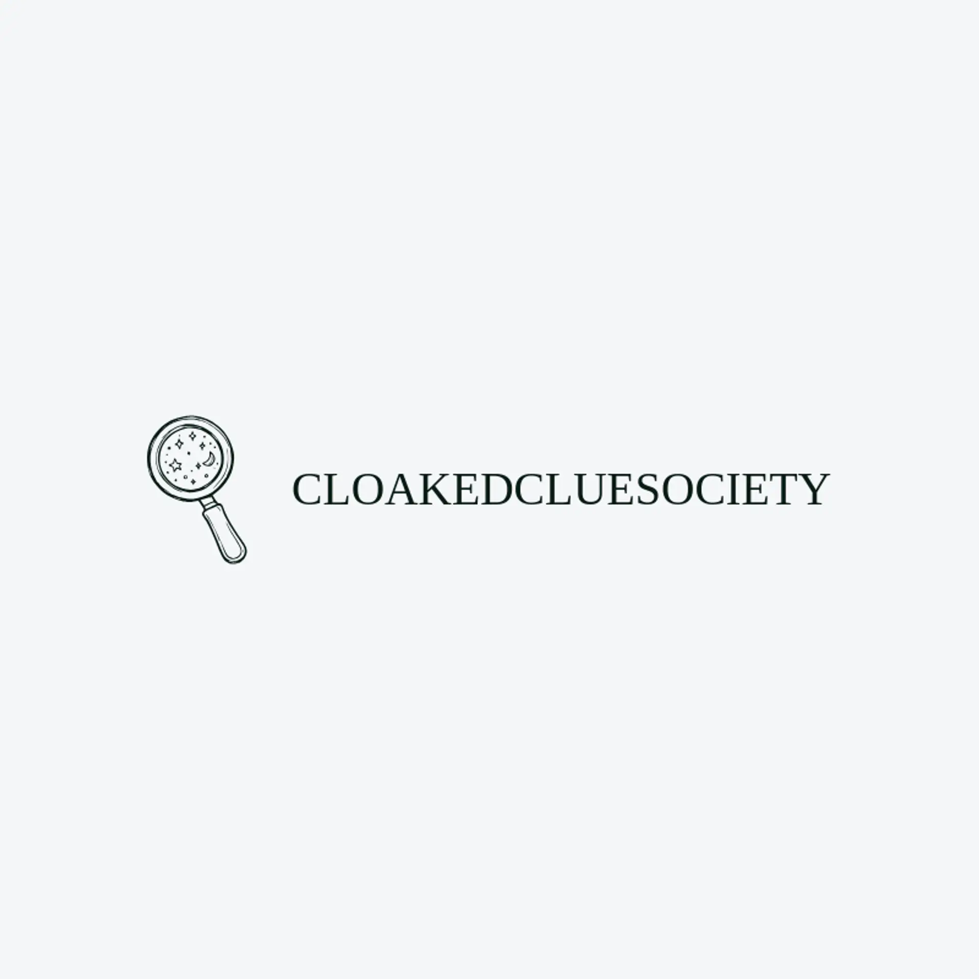 Cloaked Clue Society logo for mystery