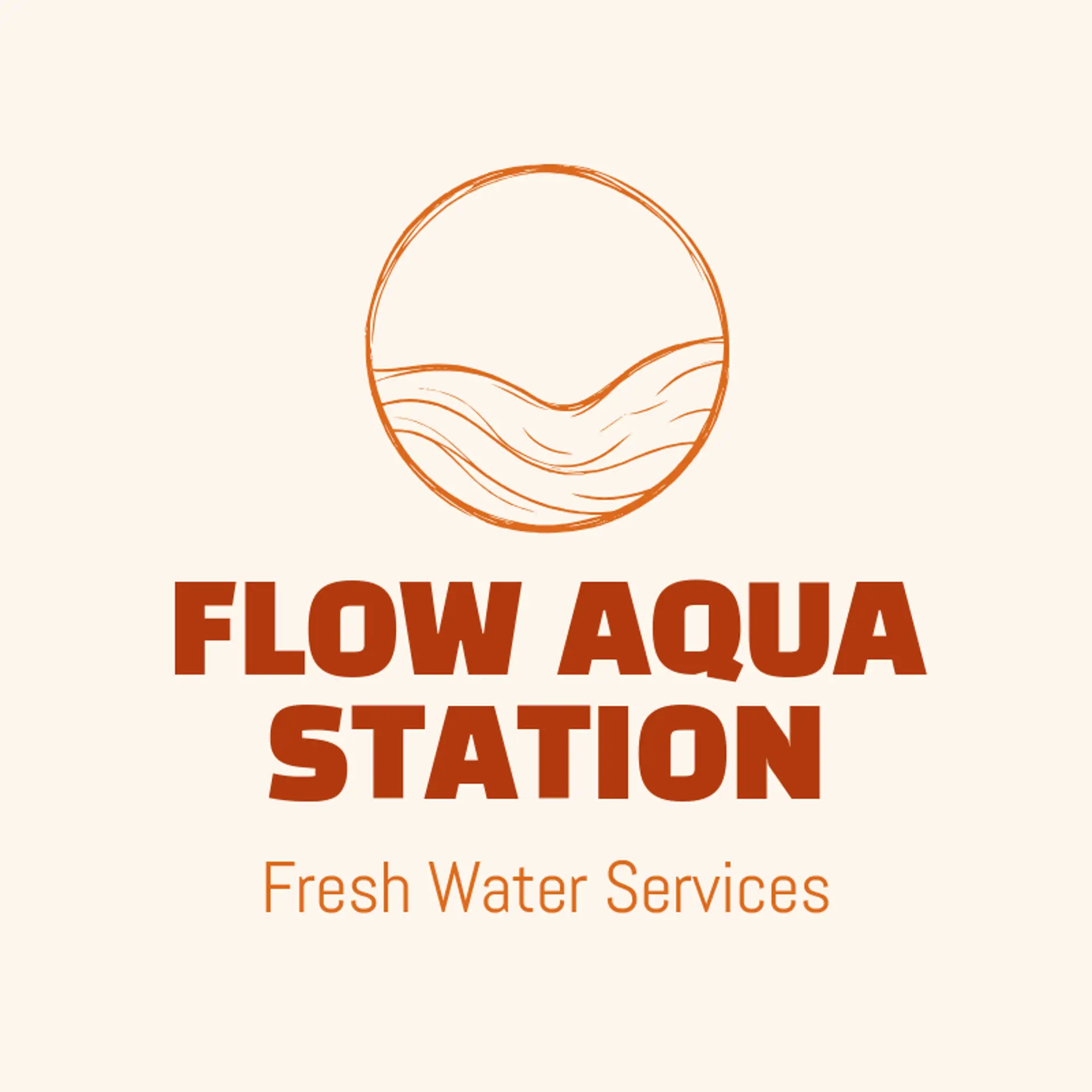 Flow Aqua Station logo for water refilling station