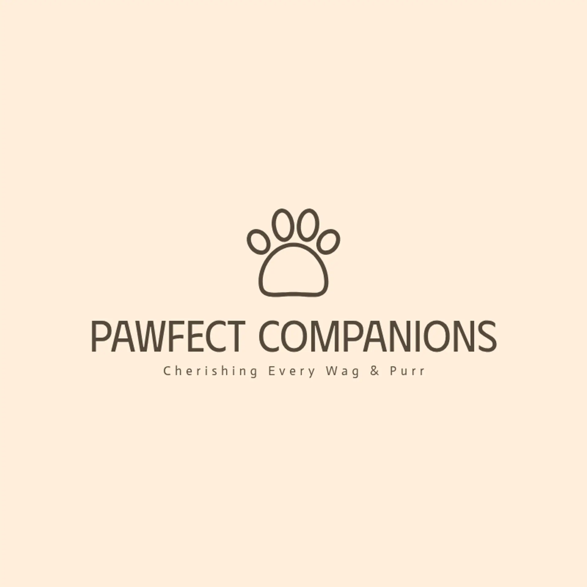 Pawfect Companions logo for pet