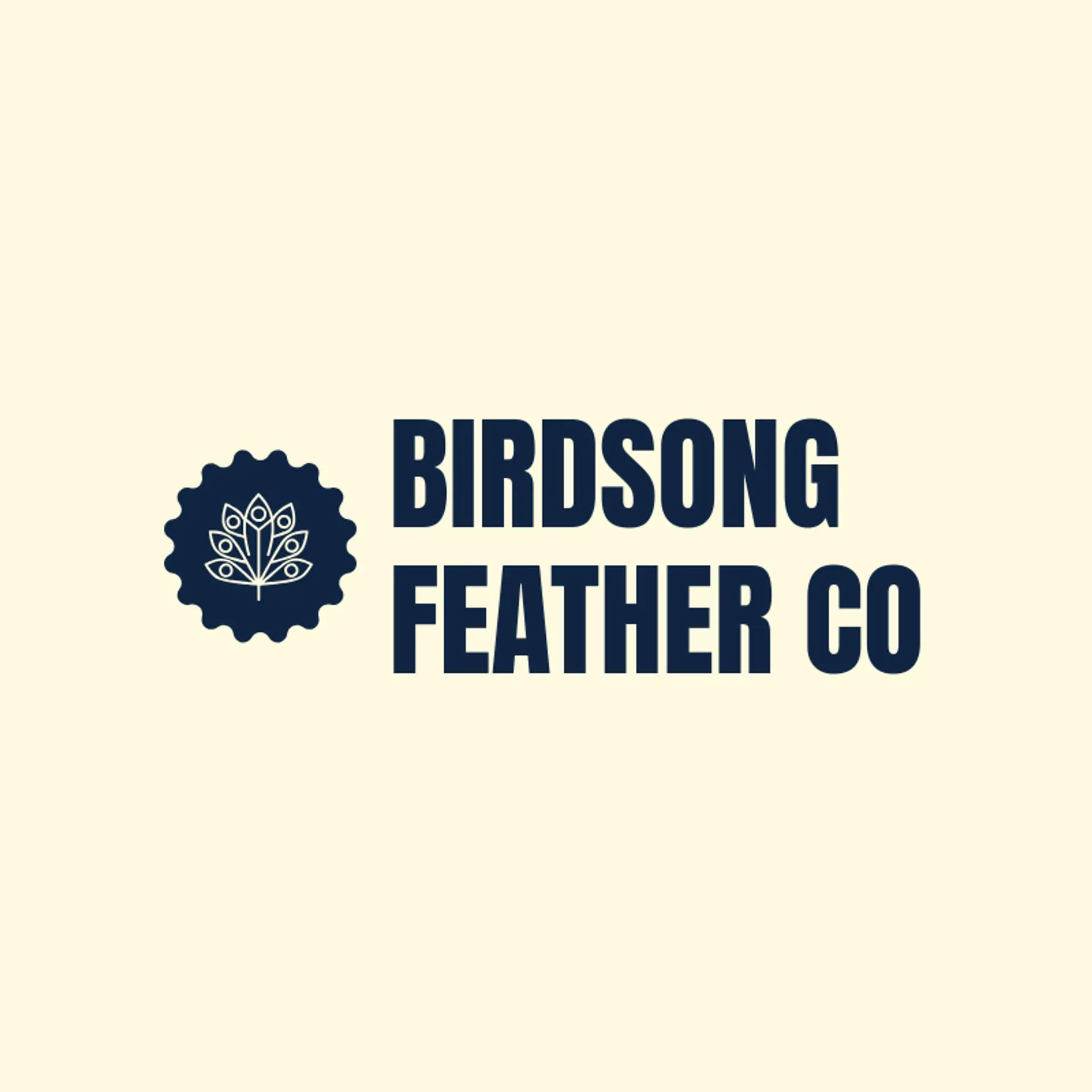 Birdsong Feather Co logo for peacock
