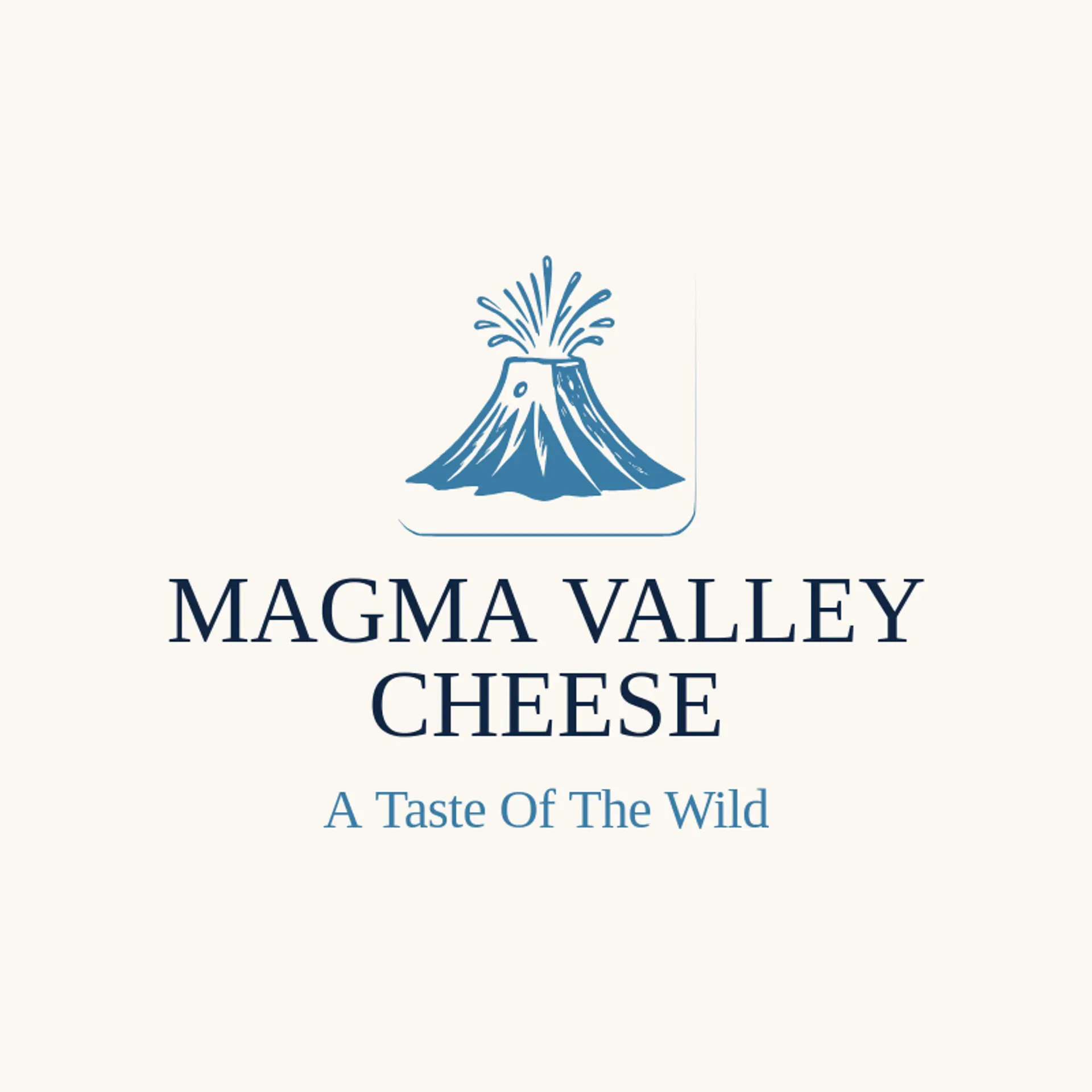 Magma Valley Cheese logo for volcano