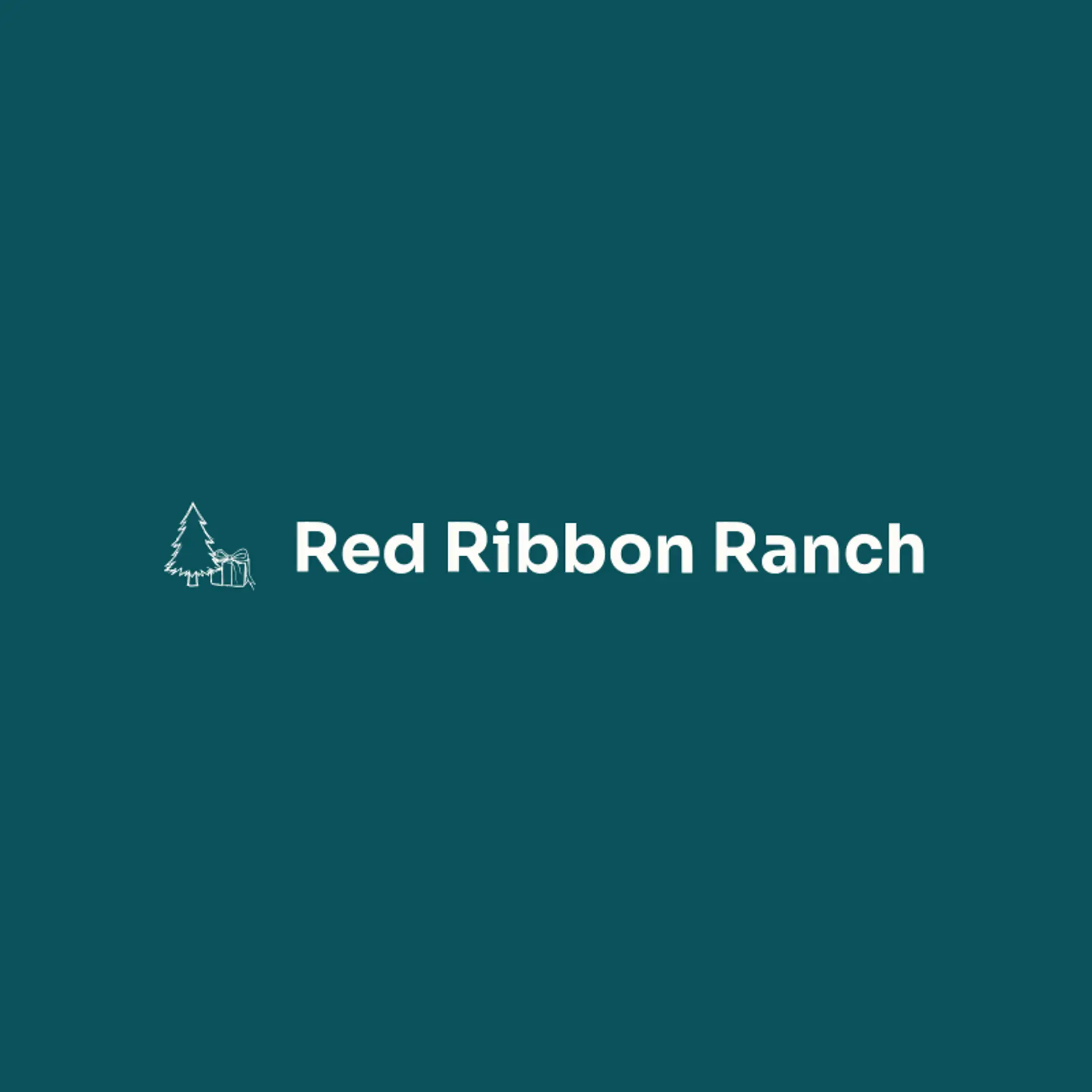Red Ribbon Ranch logo for christmas tree