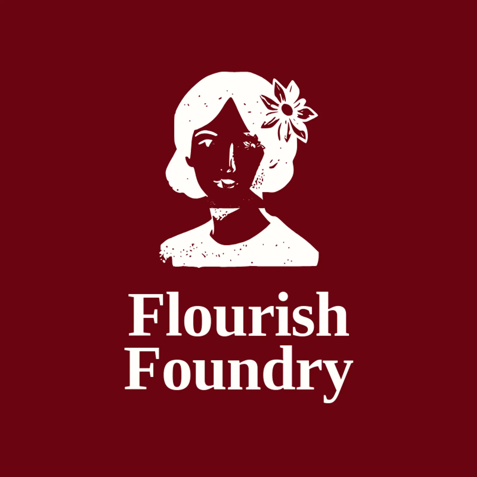 Flourish Foundry logo for woman