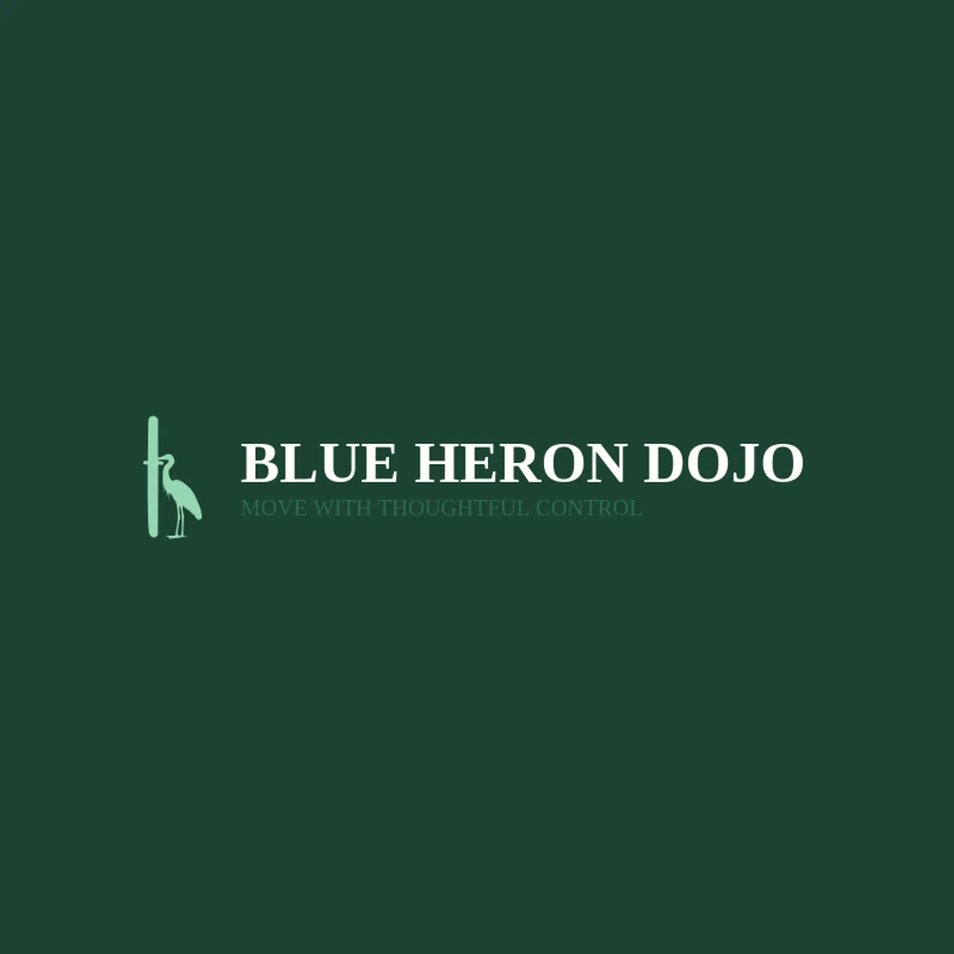 Blue Heron Dojo logo for katana
