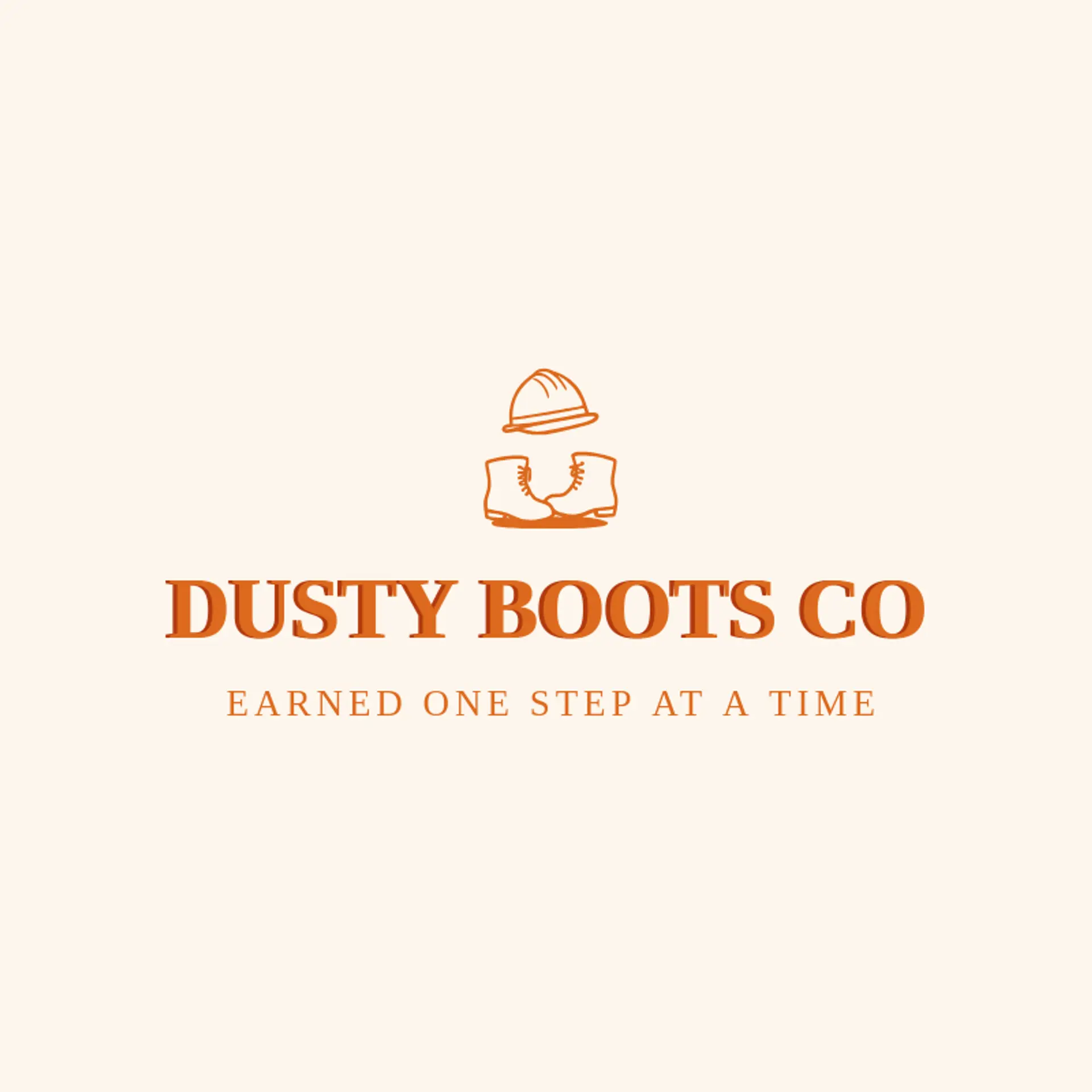 Dusty Boots Co logo for hard hat