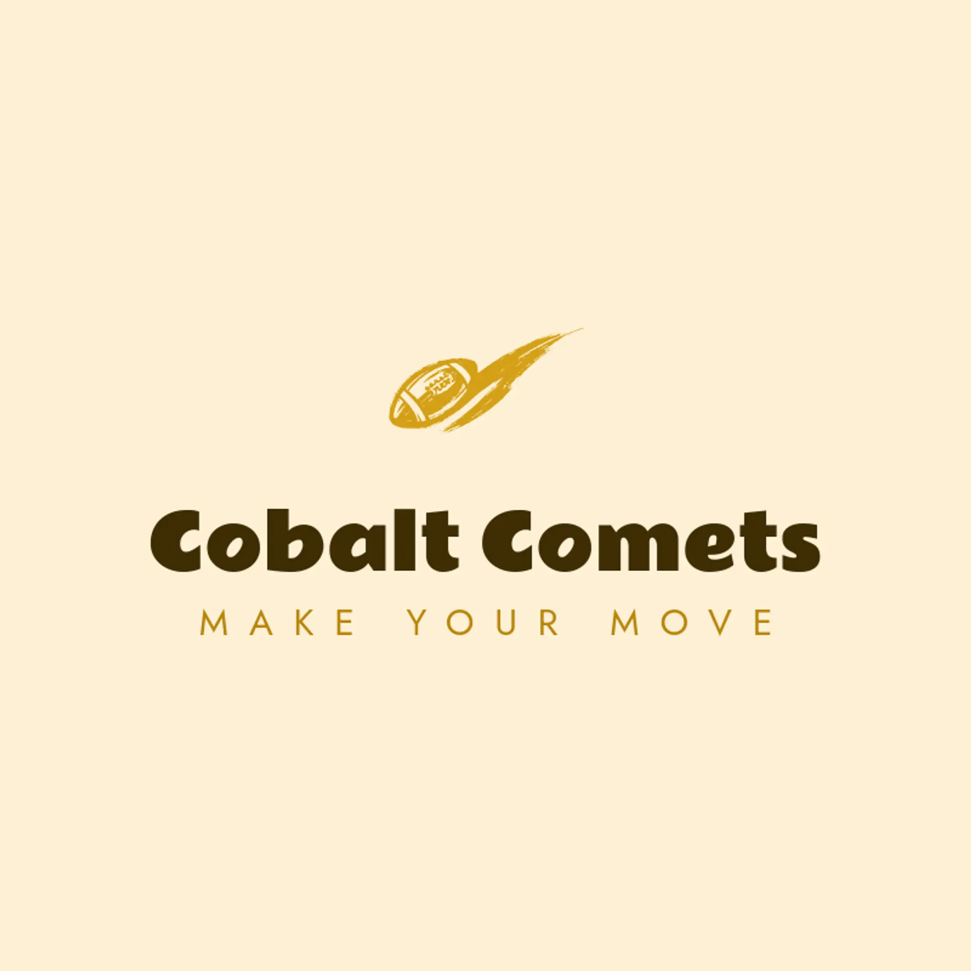 Cobalt Comets logo for football team