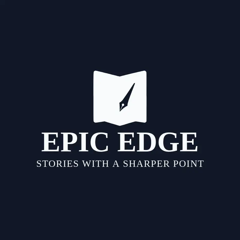 The magazine name Epic Edge as a branded logo with a single color icon