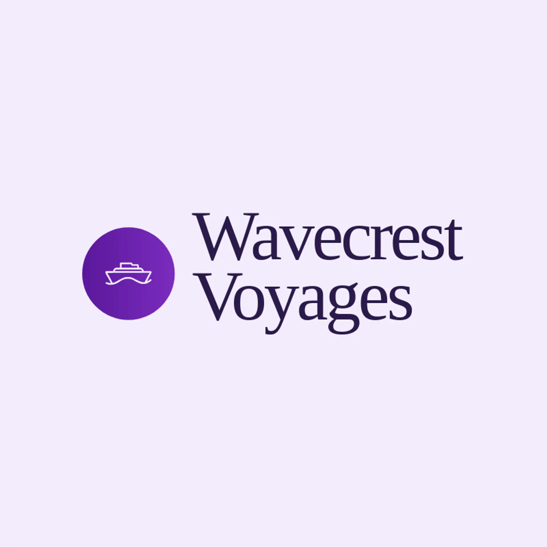 Wavecrest Voyages logo for cruise ship