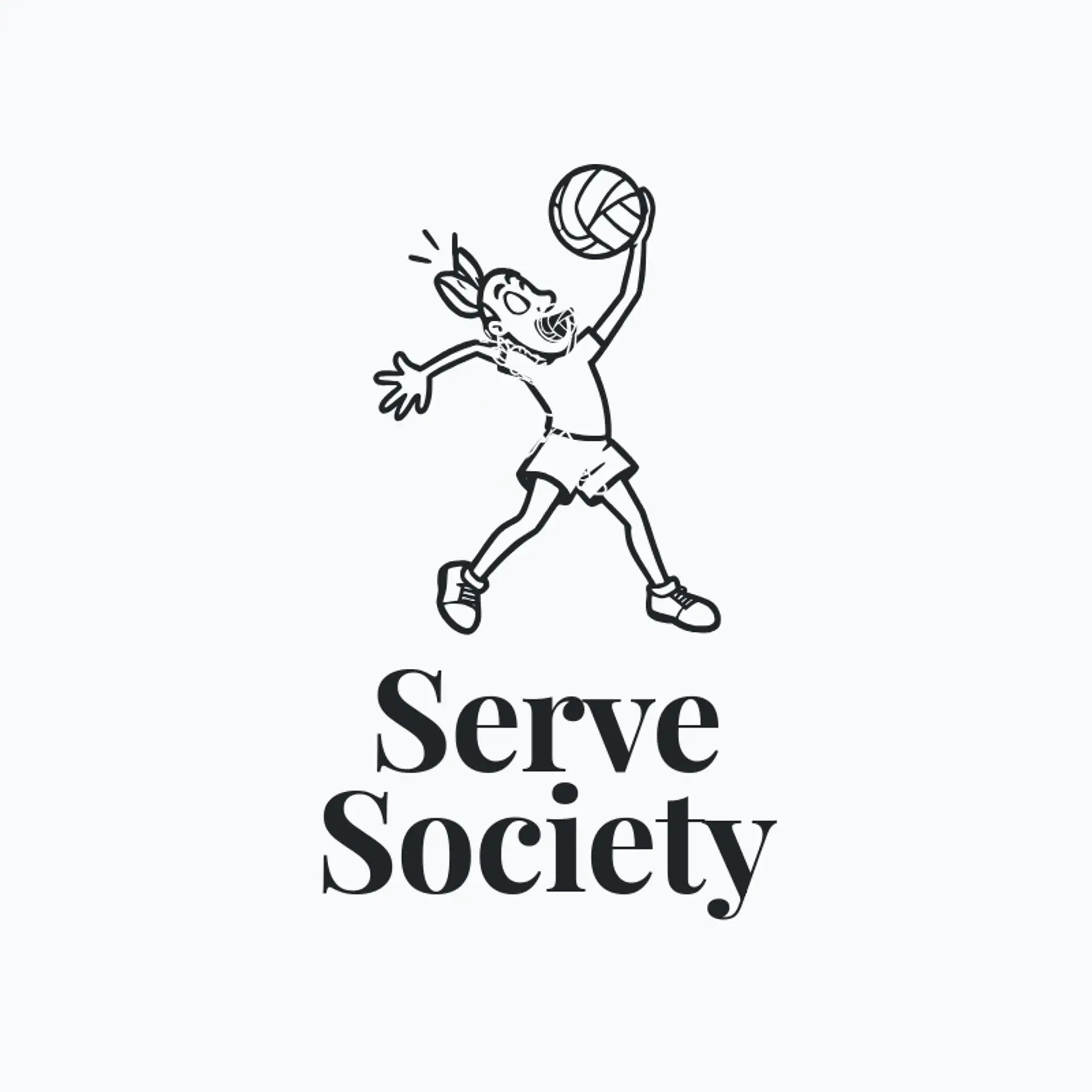 Serve Society logo for volleyball