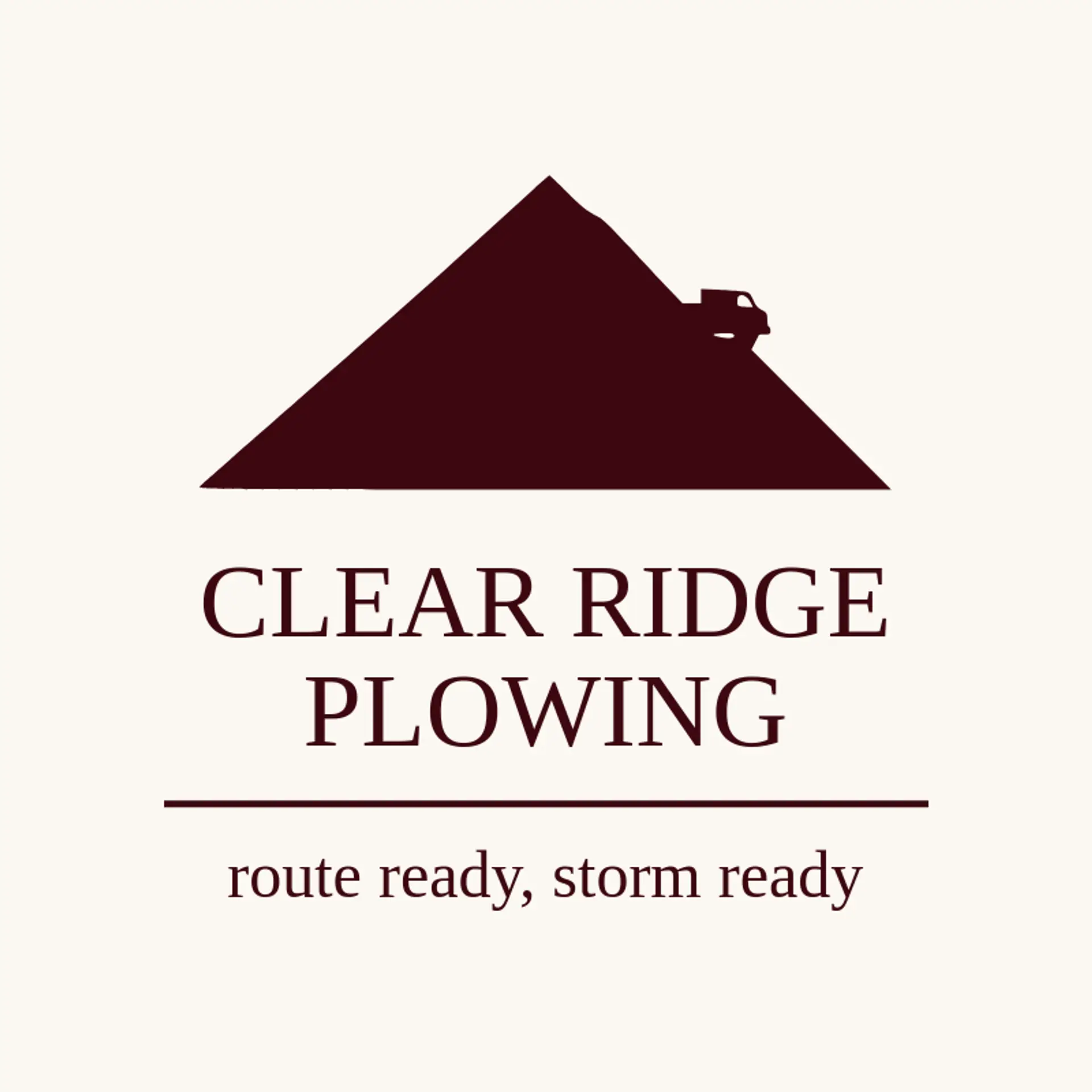 Clear Ridge Plowing logo for snow removal
