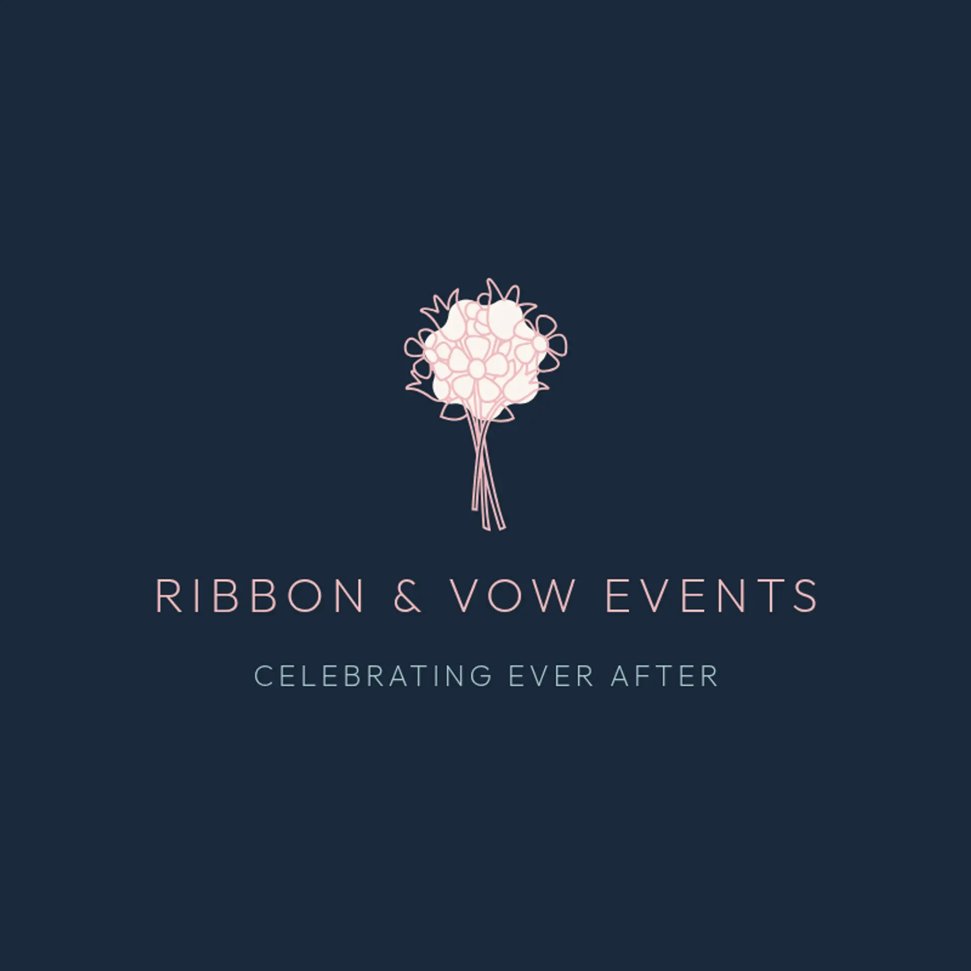 Ribbon & Vow Events logo for wedding company