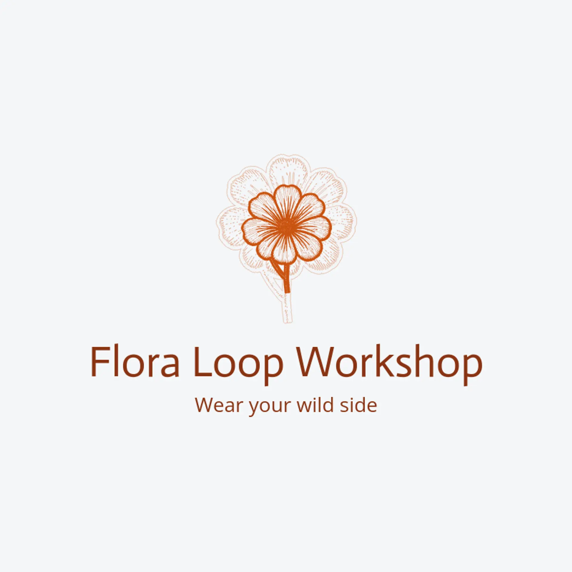 Flora Loop Workshop logo for embroidery