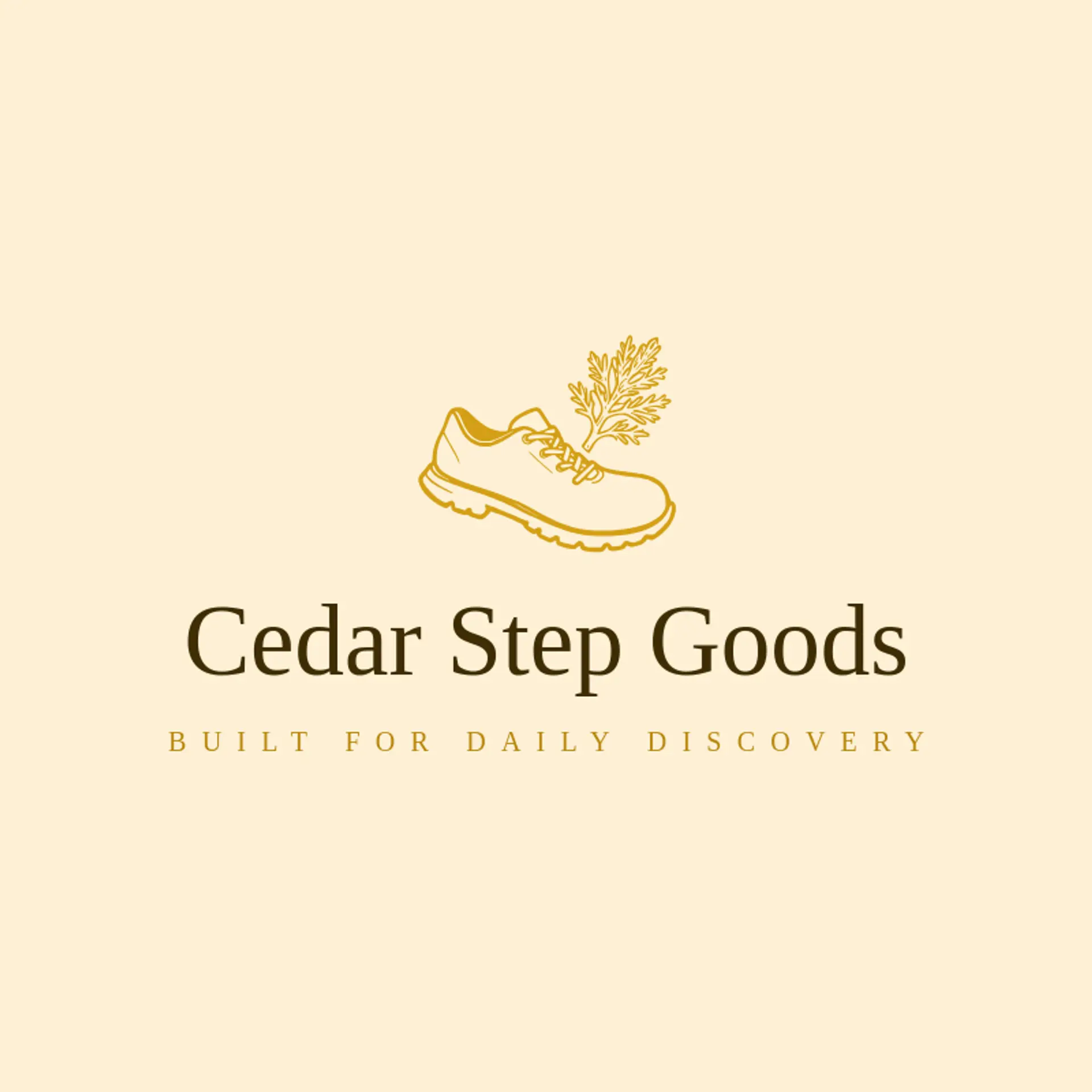 Cedar Step Goods logo for shoe store