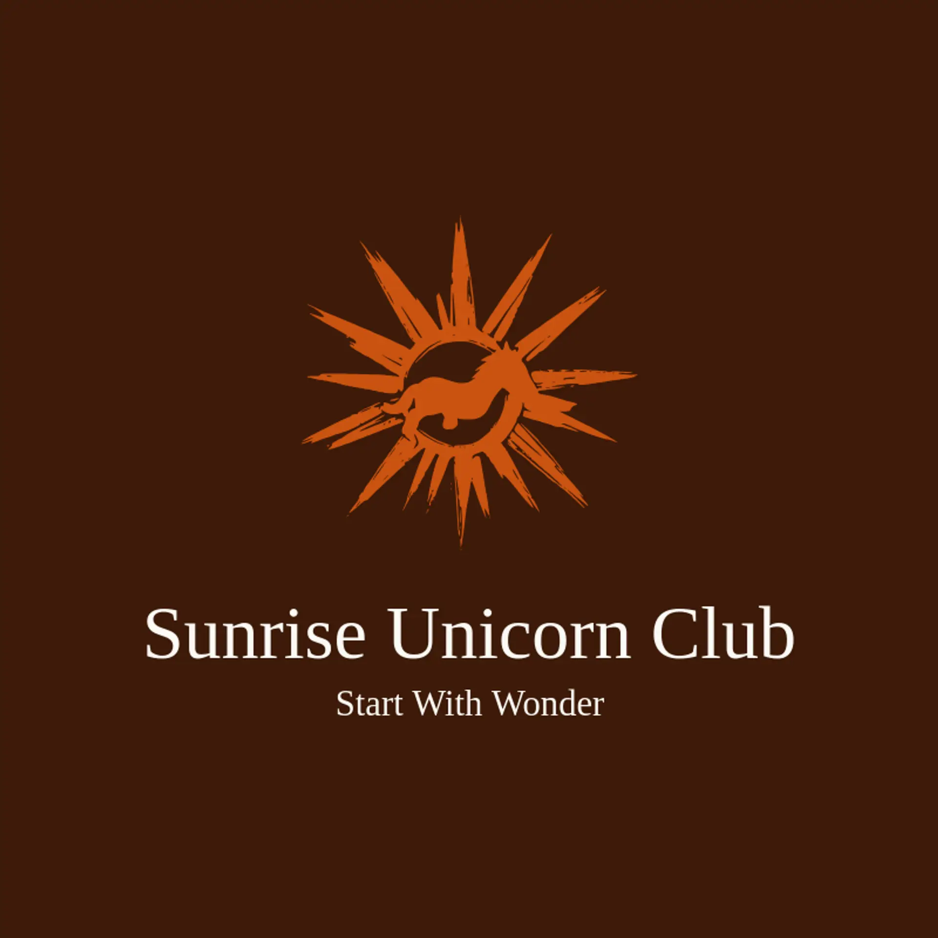 Sunrise Unicorn Club logo for unicorn