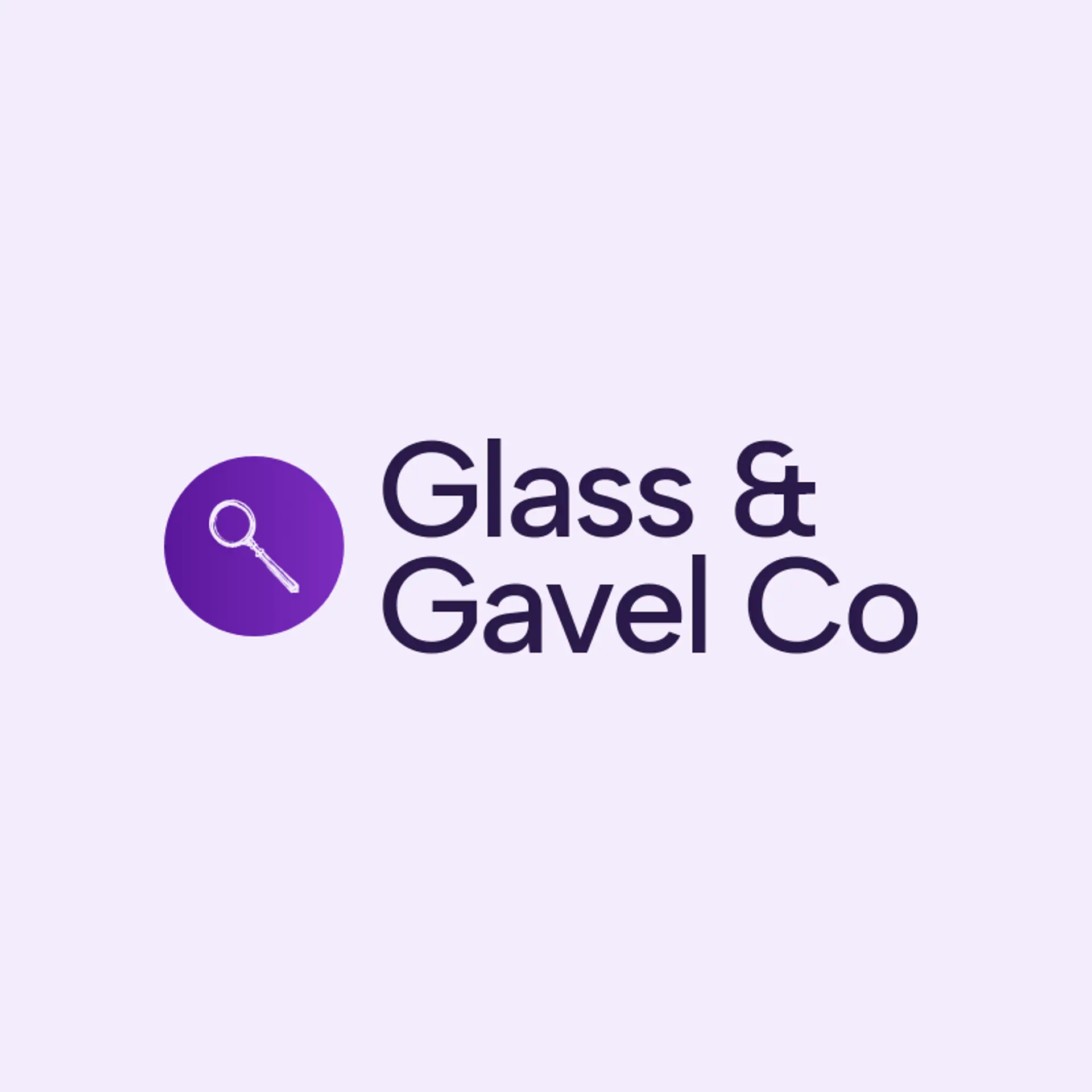 Glass & Gavel Co logo for detective