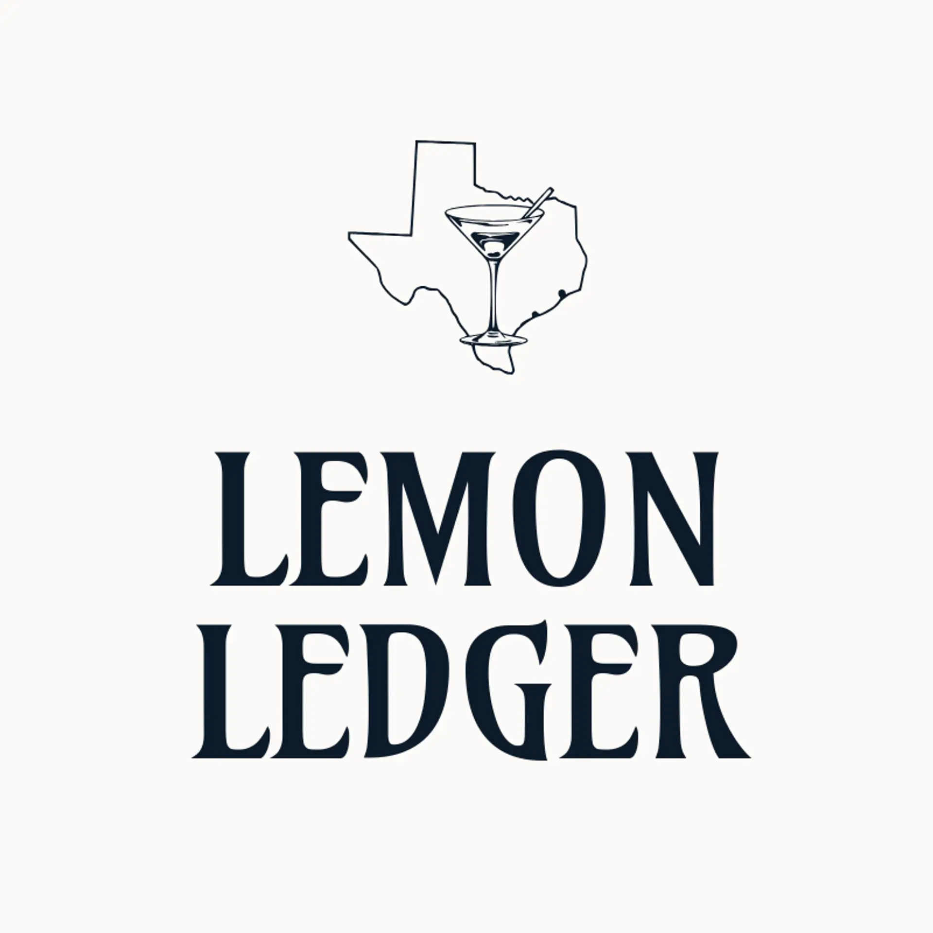 Lemon Ledger logo for martini
