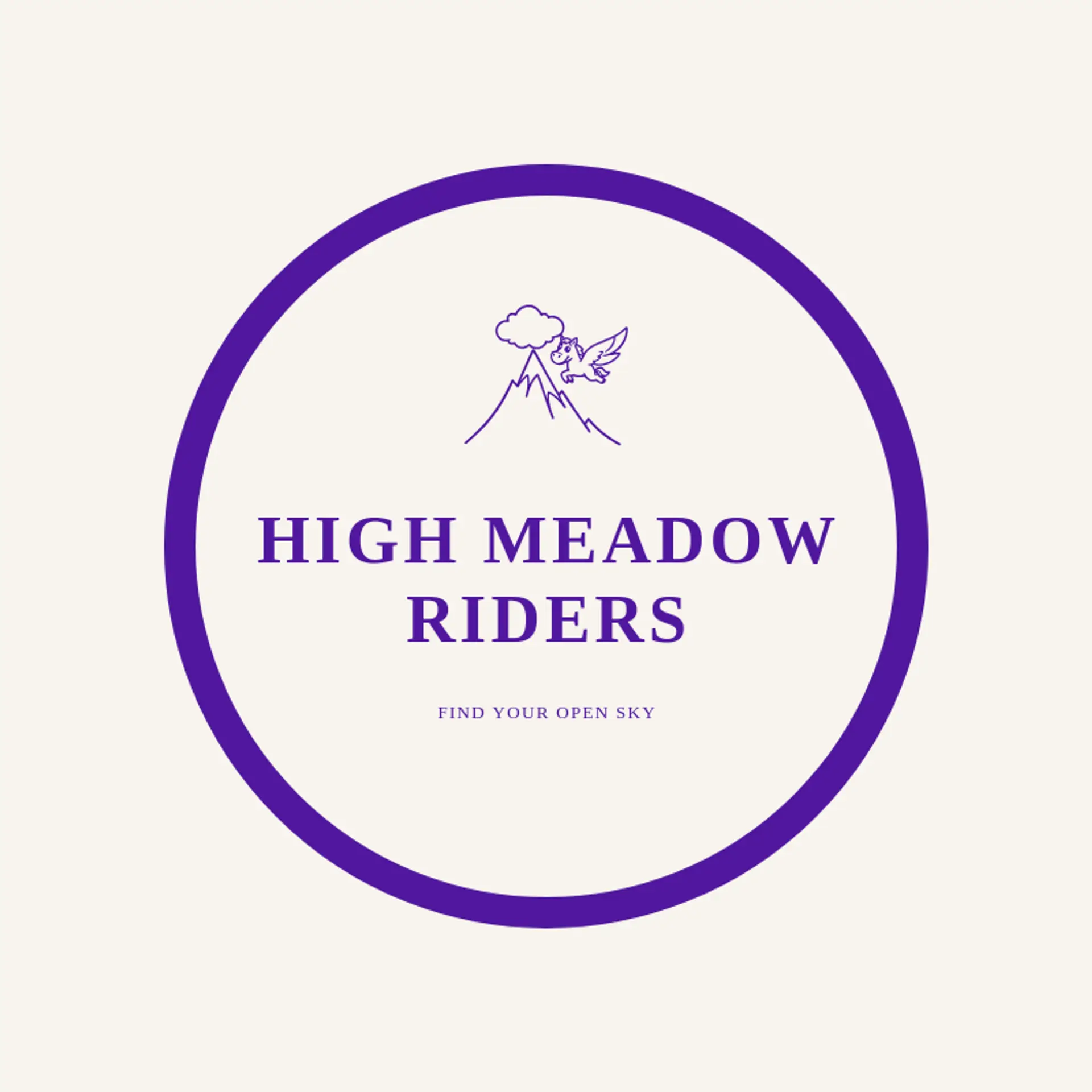 High Meadow Riders logo for pegasus
