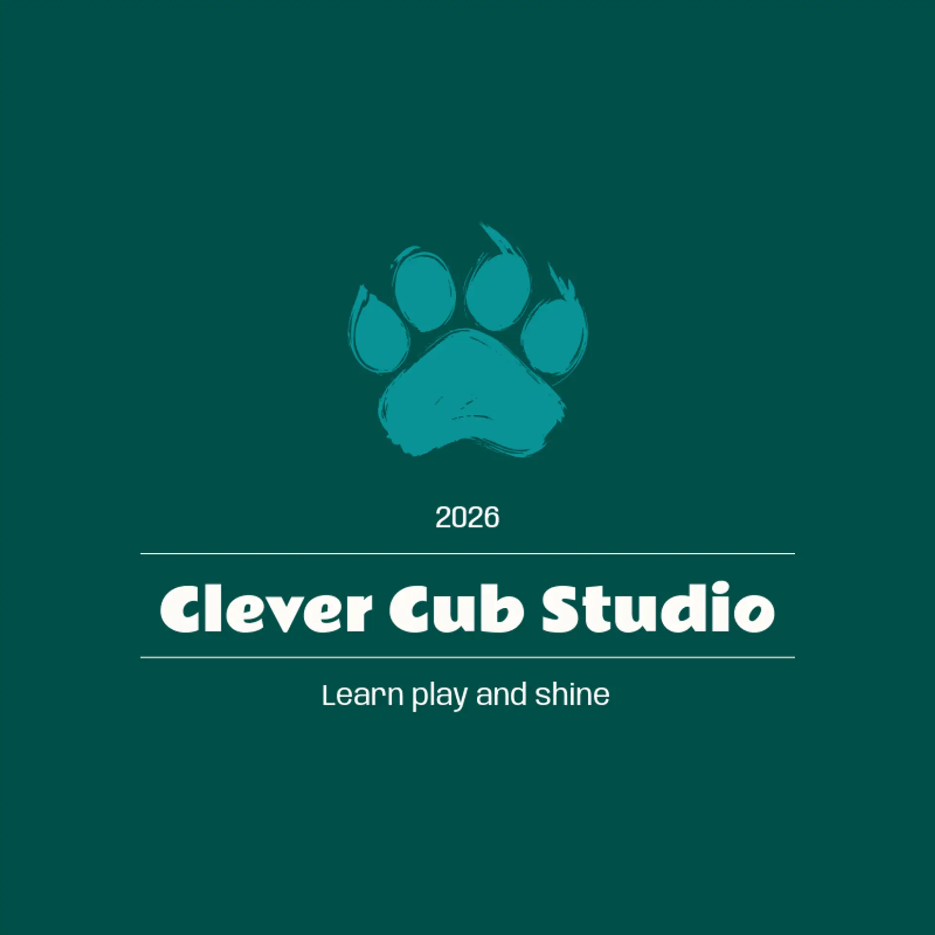 Clever Cub Studio logo for character