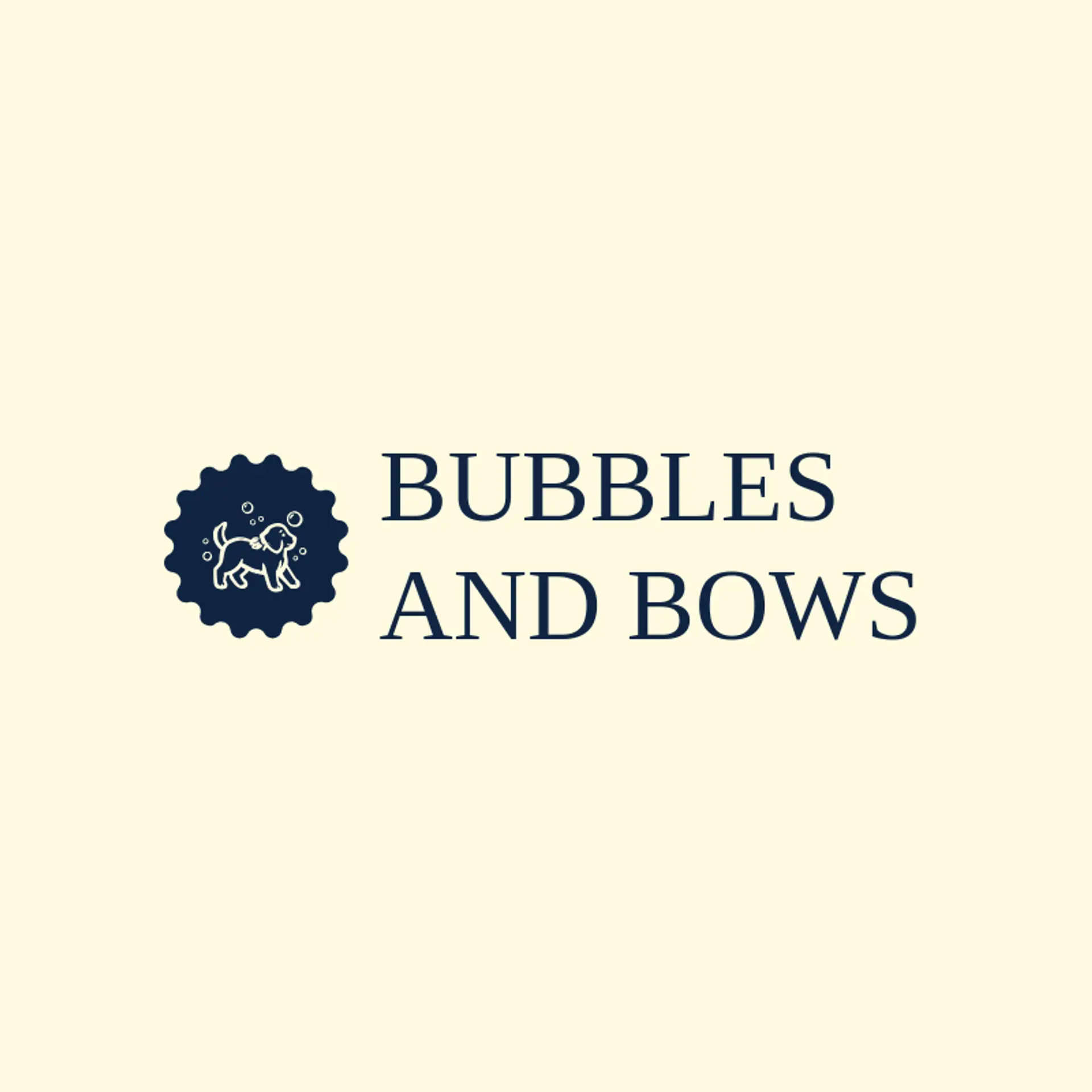 Bubbles and Bows logo for dog grooming