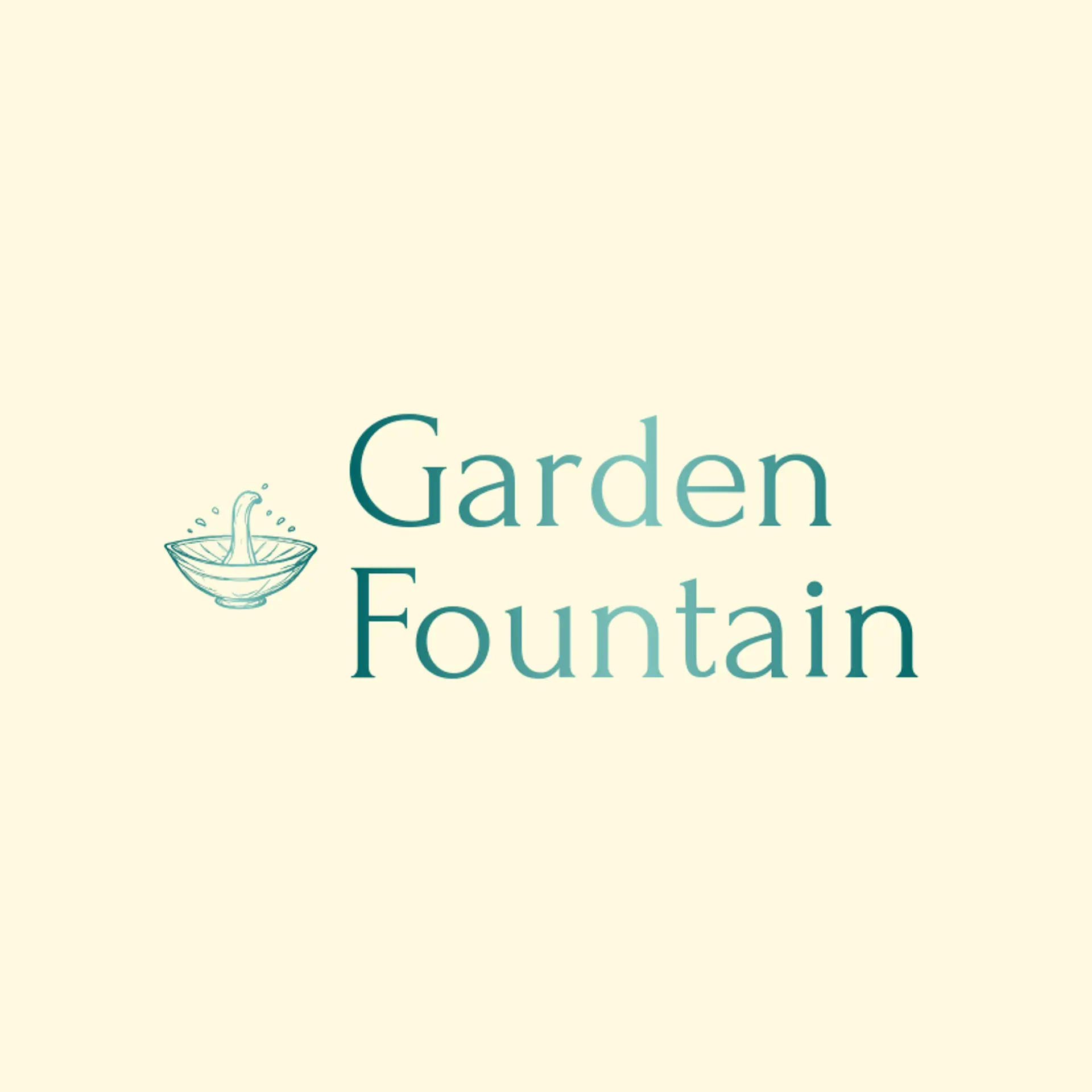 Garden Fountain logo for water