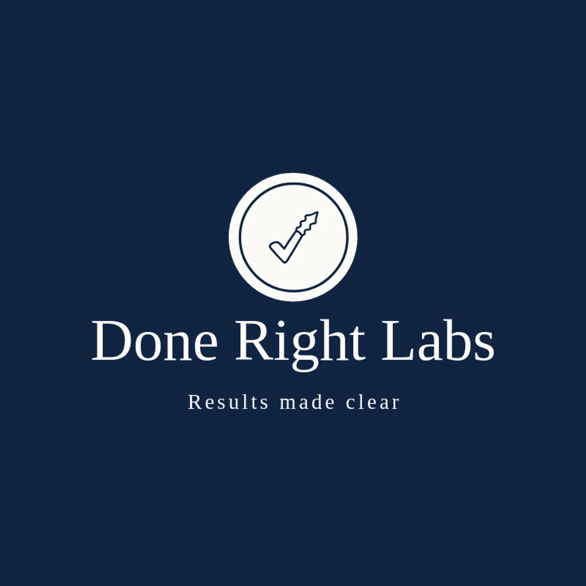 Done Right Labs logo for check mark
