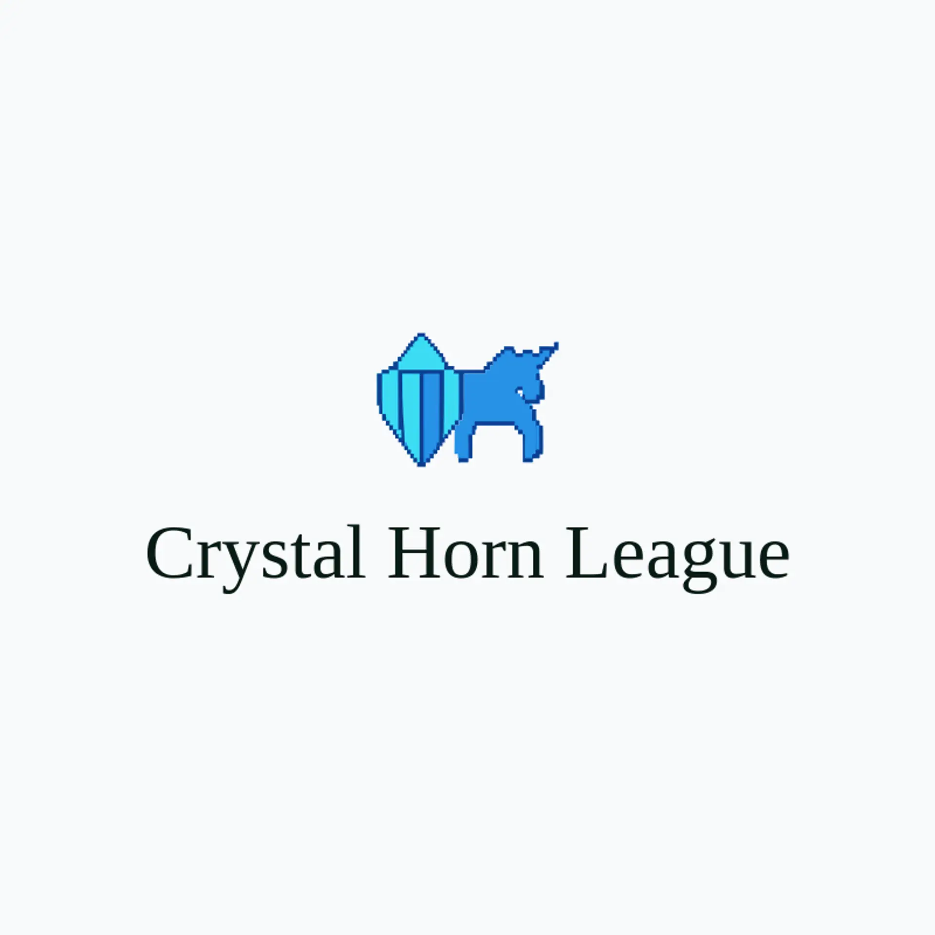 Crystal Horn League logo for unicorn