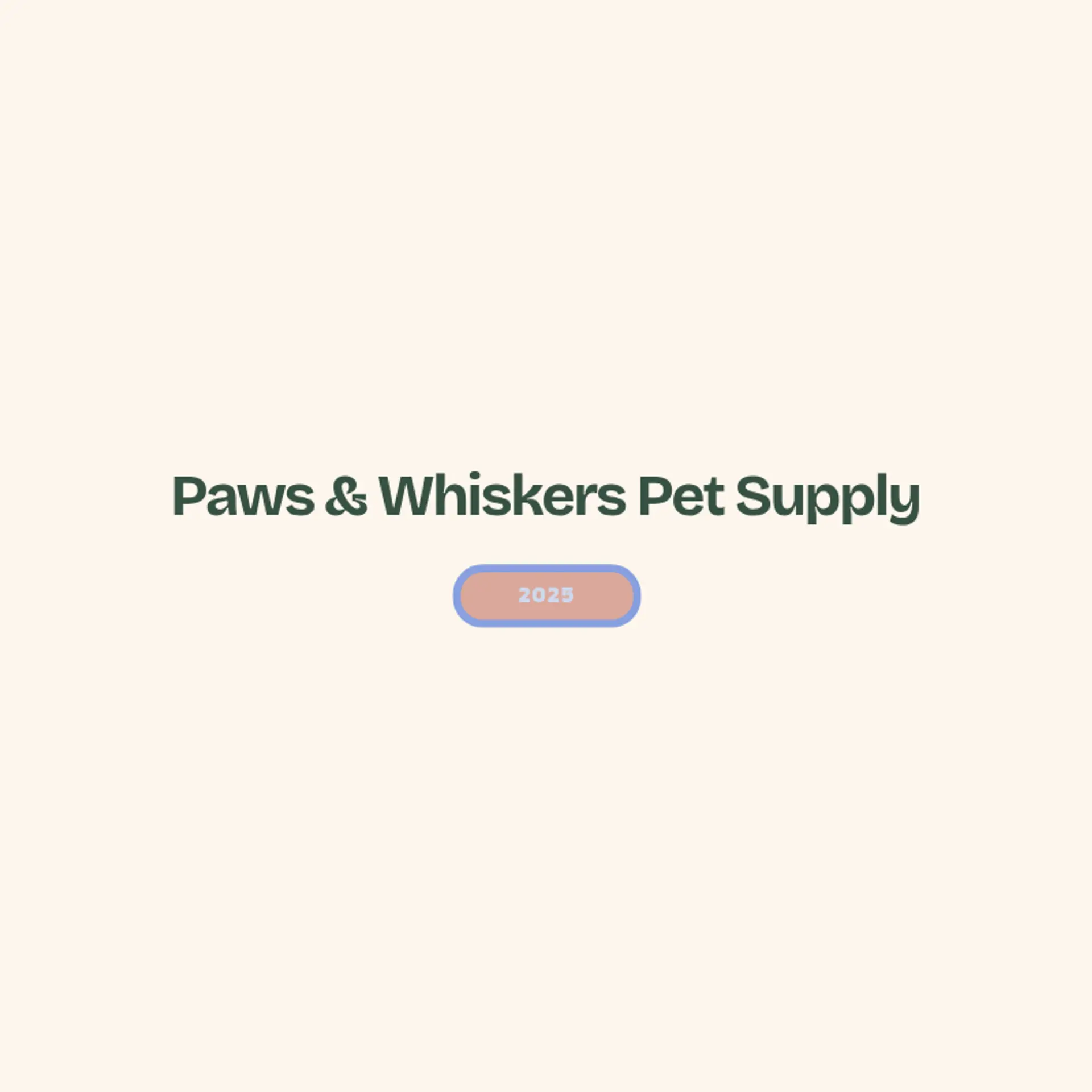 Paws & Whiskers Boutique logo for pet store