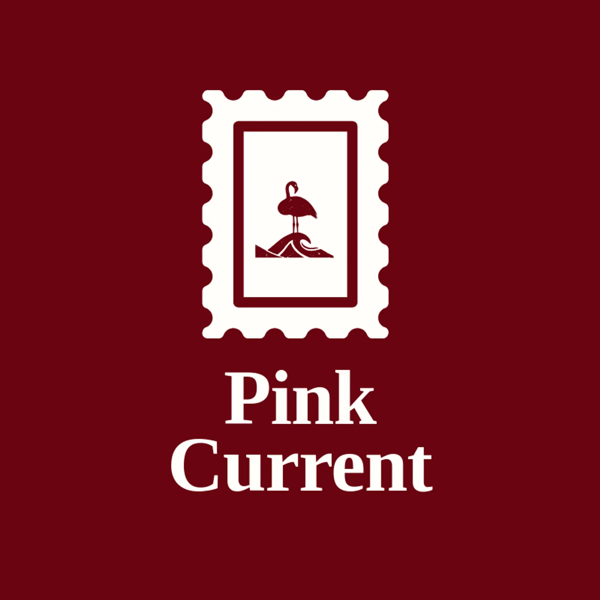 Pink Current logo for flamingo