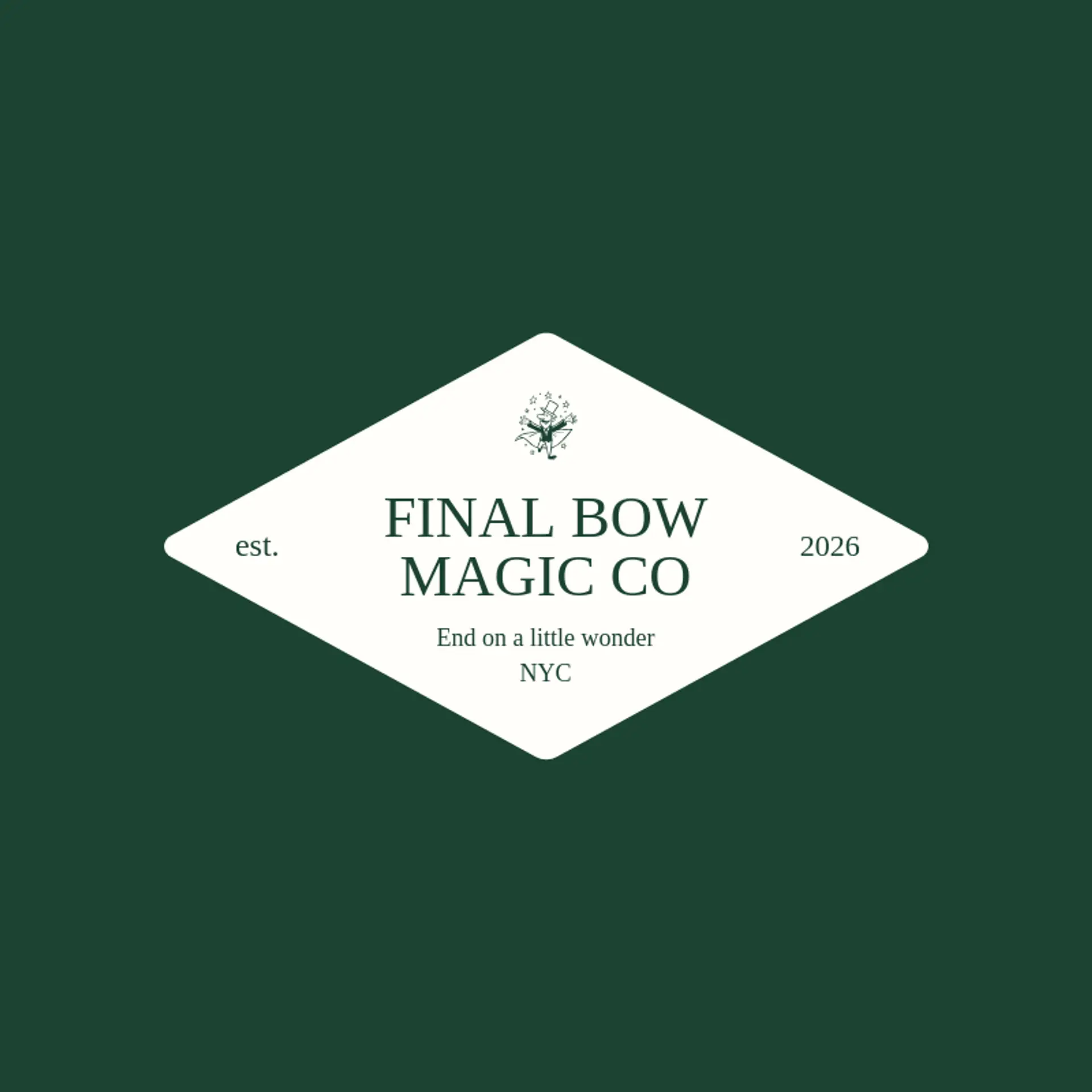 Final Bow Magic Co logo for magician