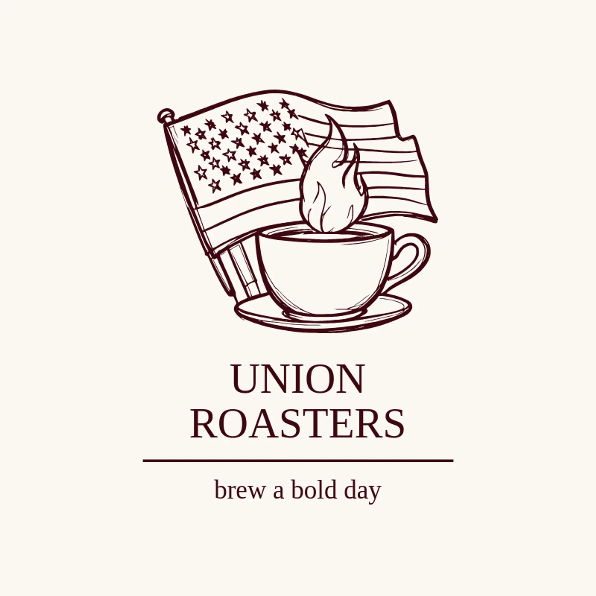 Union Roasters logo for usa flag