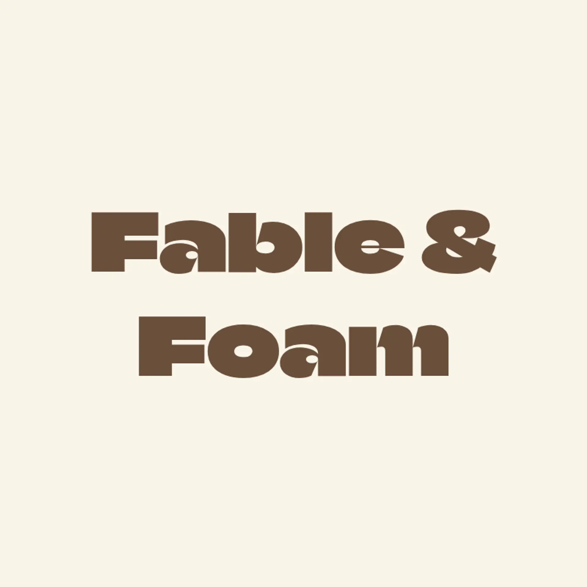 Fable & Foam logo for creative cafe
