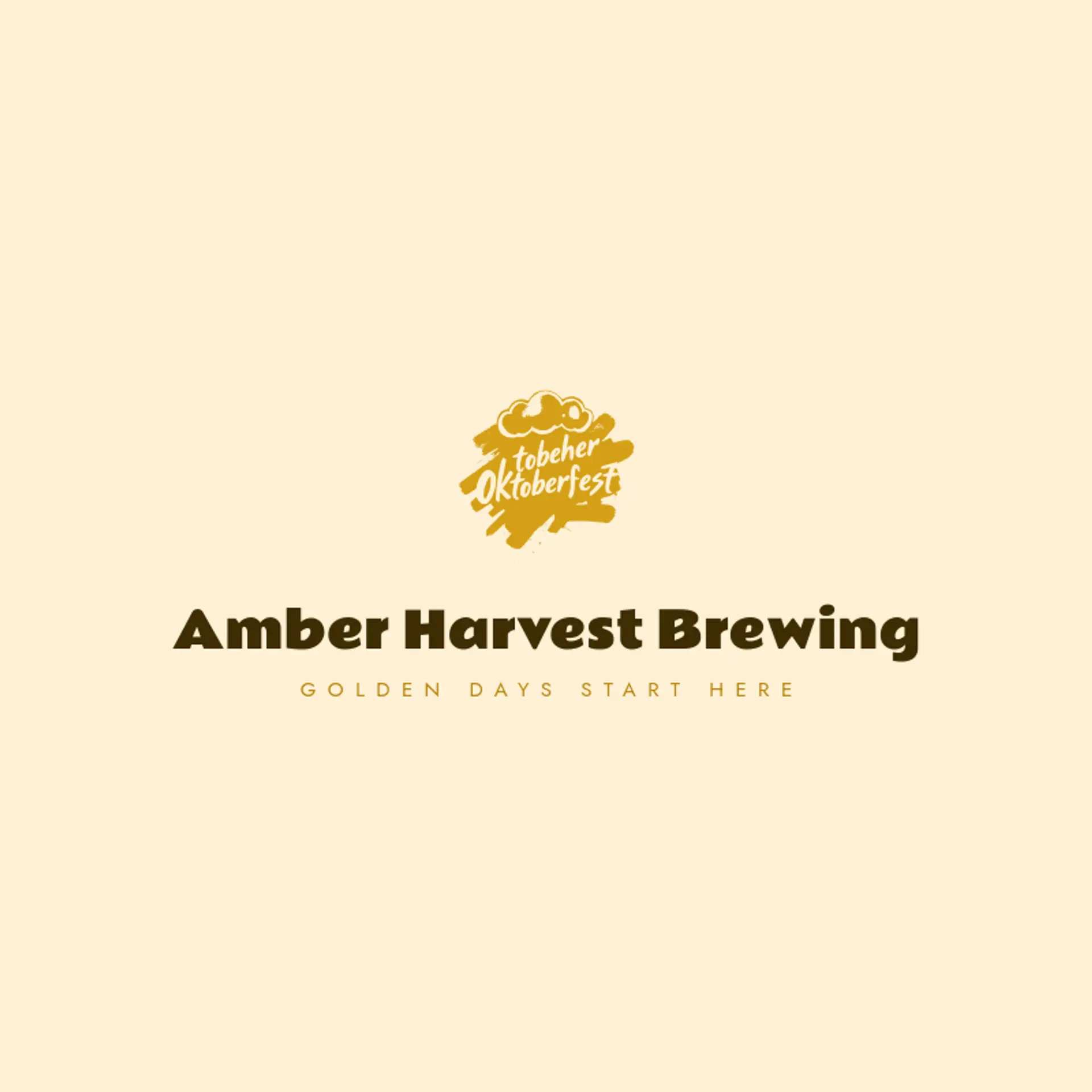 Amber Harvest Brewing logo for oktoberfest