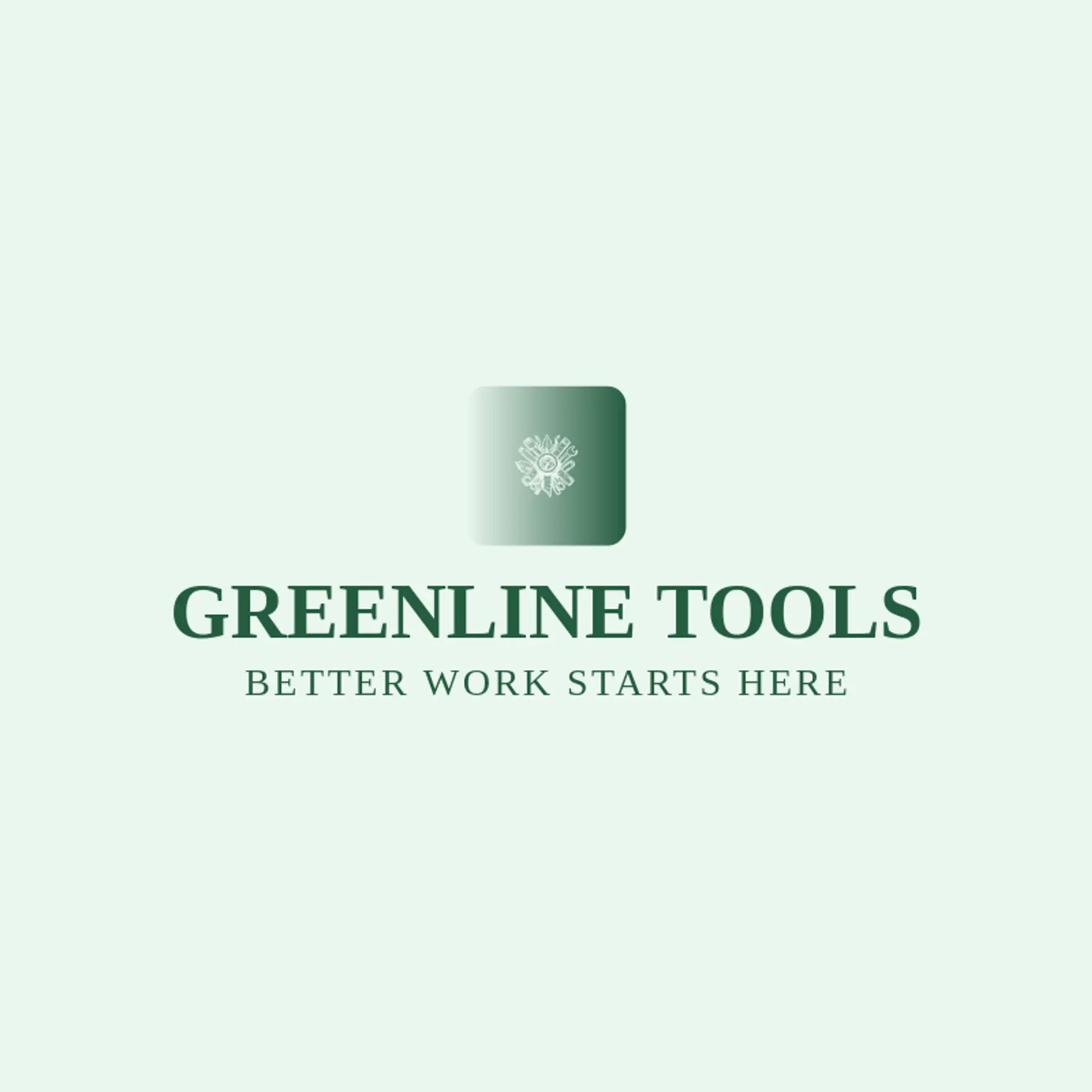 Greenline Tools logo for tools