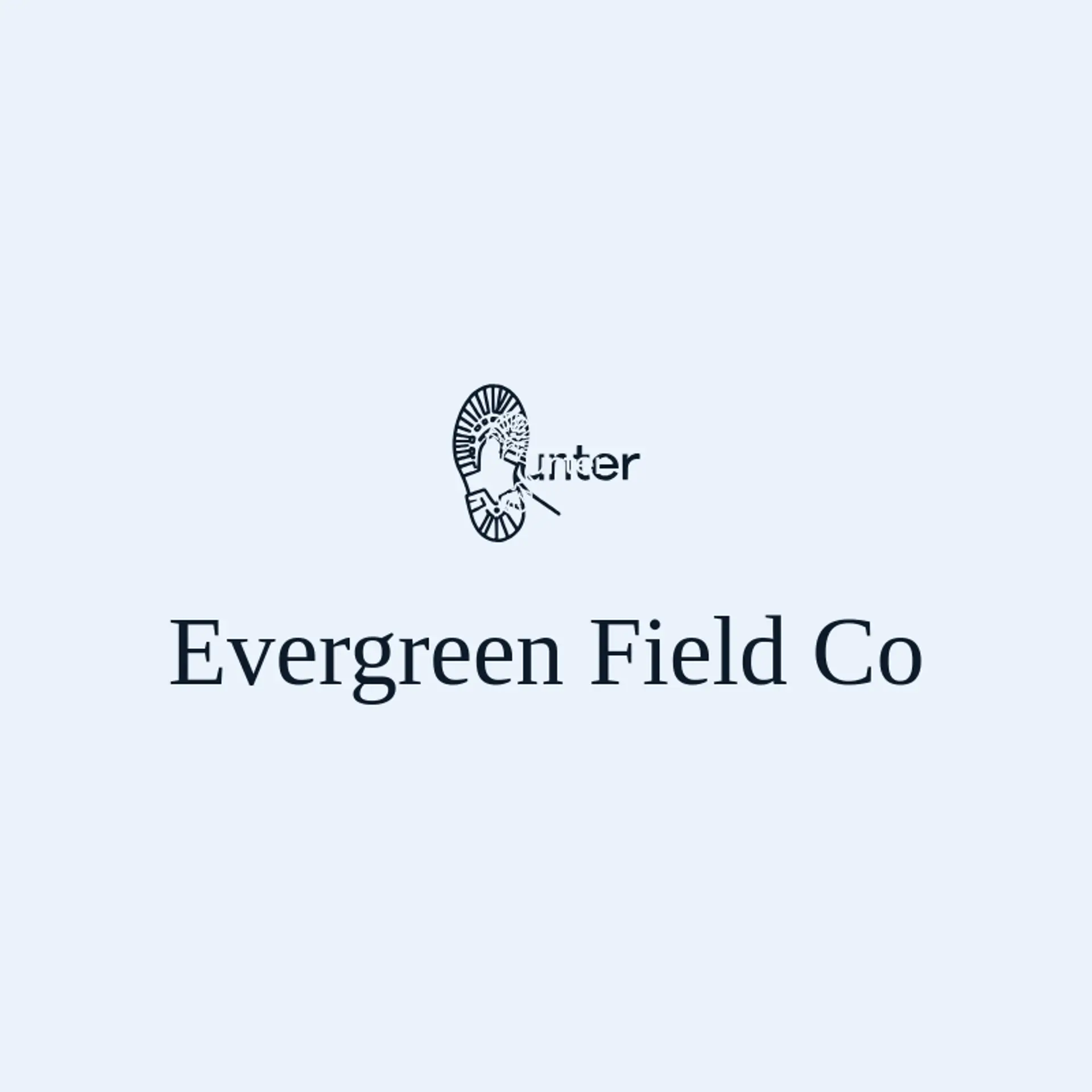 Evergreen Field Co logo for hunter