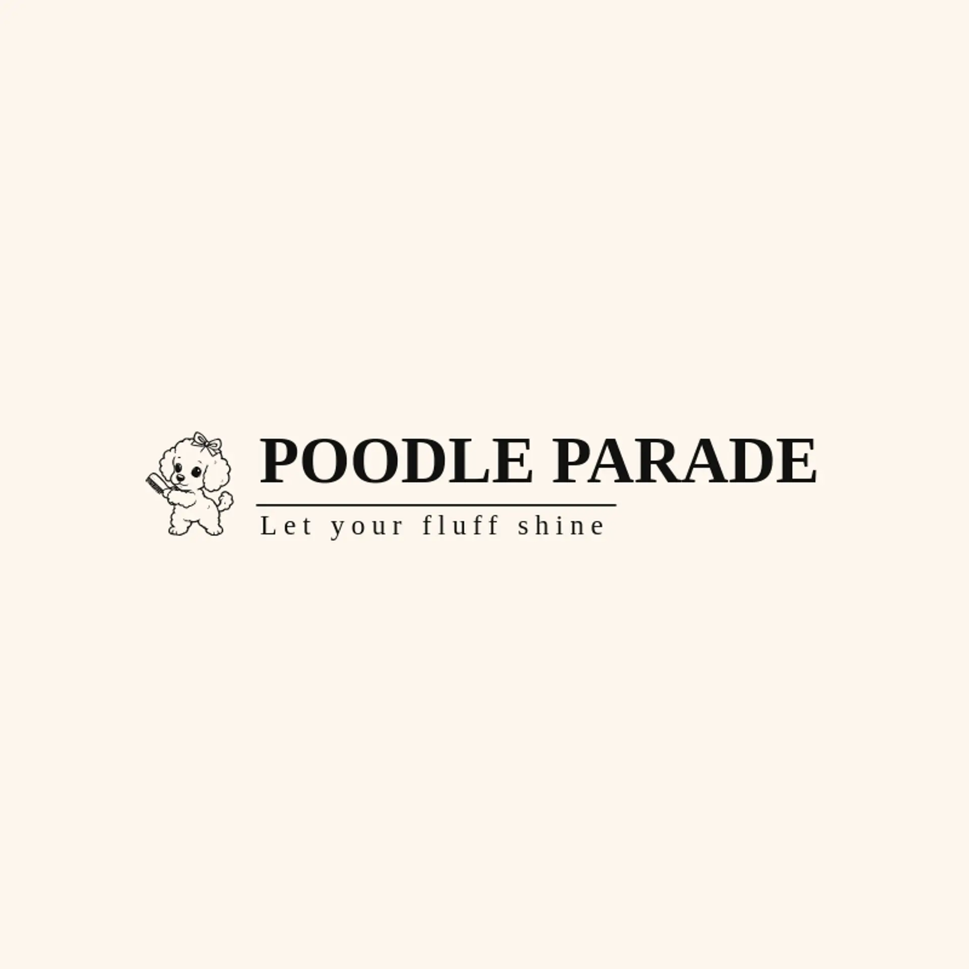 Poodle Parade logo for dog grooming
