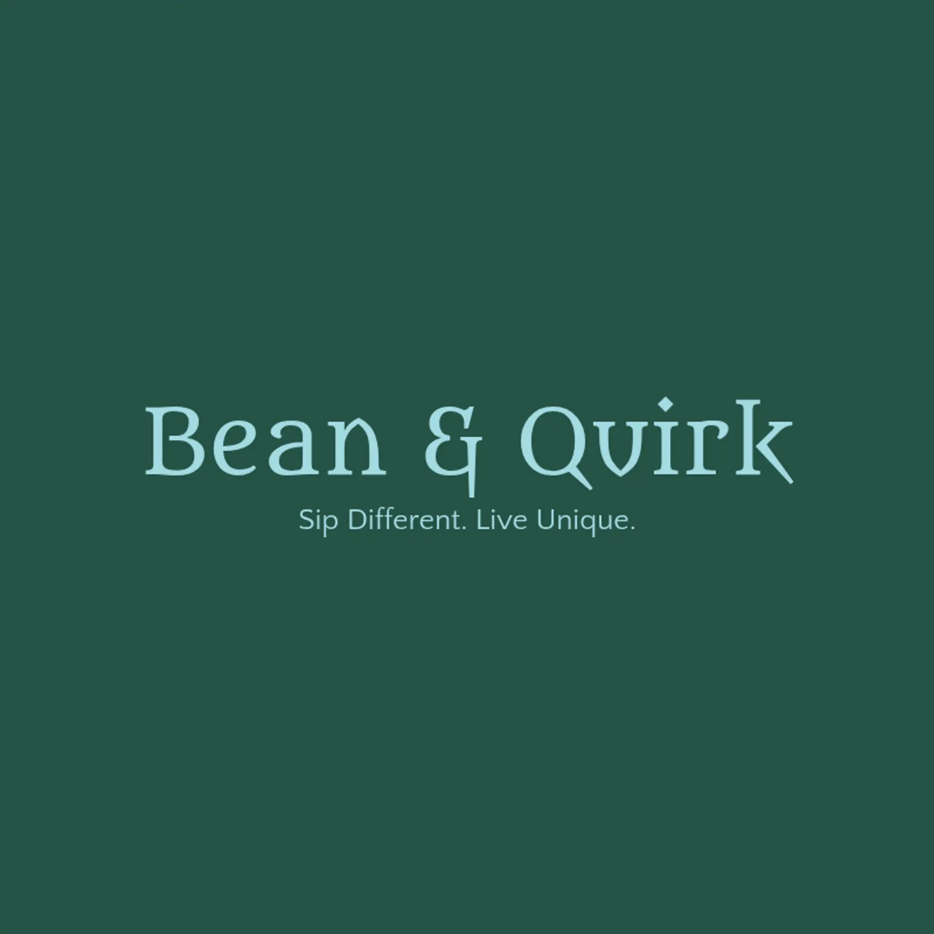 Bean & Quirk logo for unique cafe