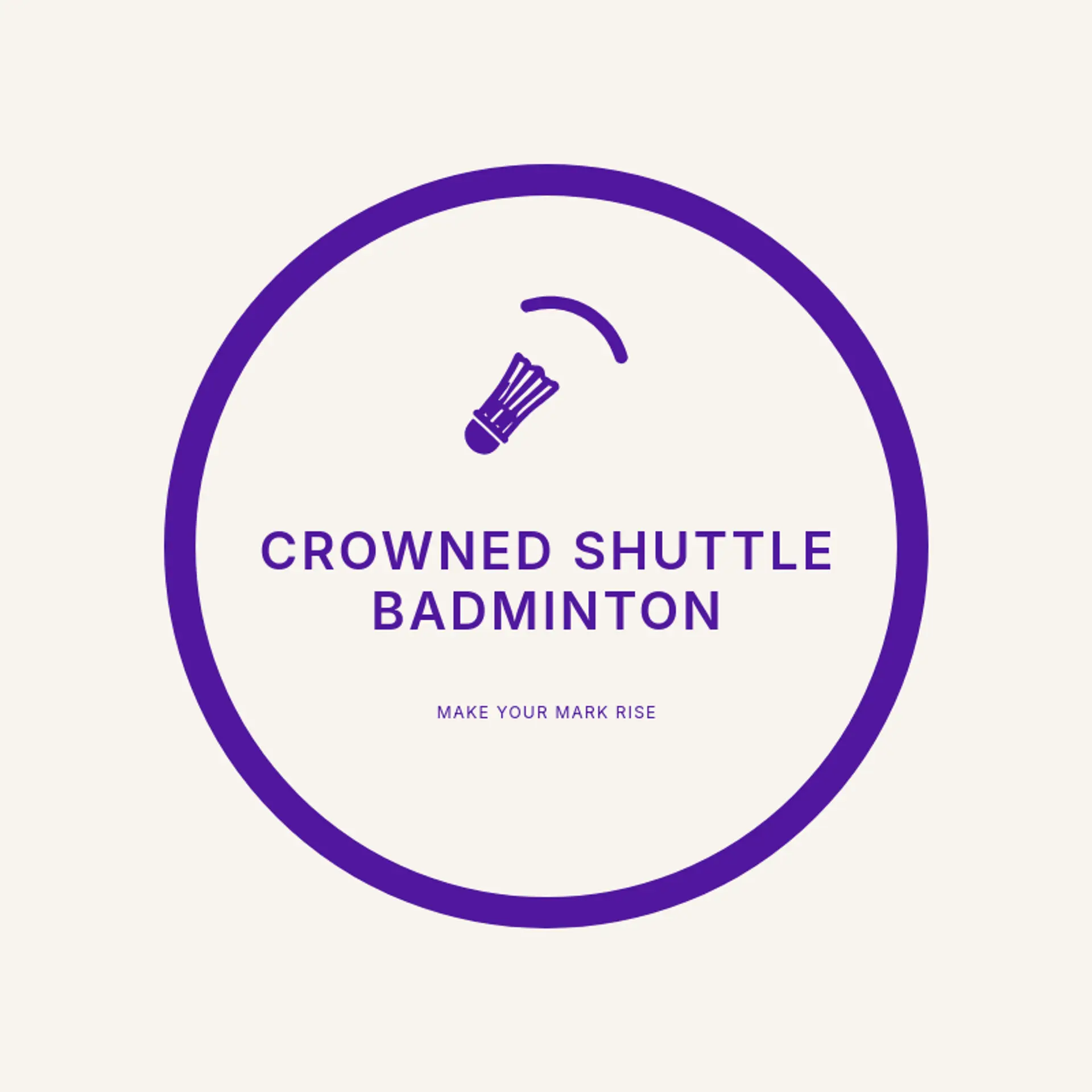 Crowned Shuttle Badminton logo for badminton