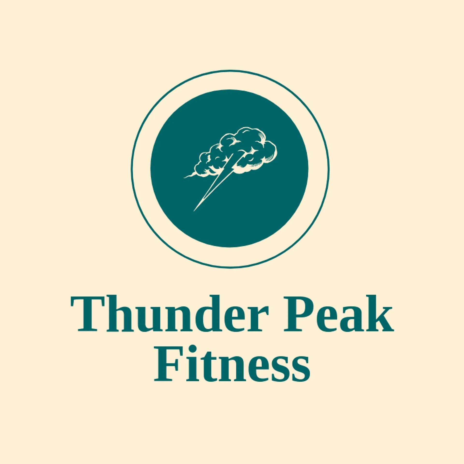 Thunder Peak Fitness logo for thunder