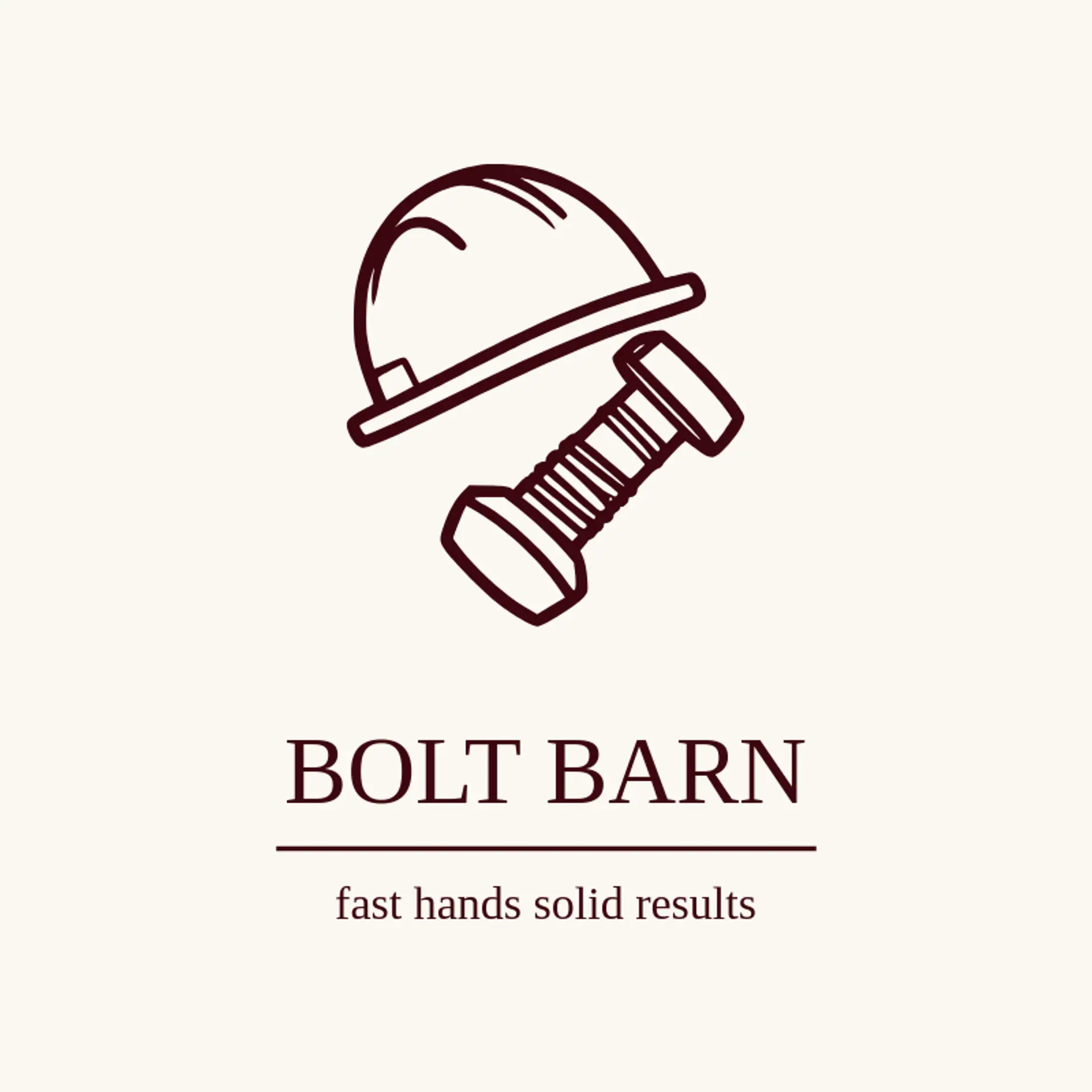Bolt Barn logo for hard hat