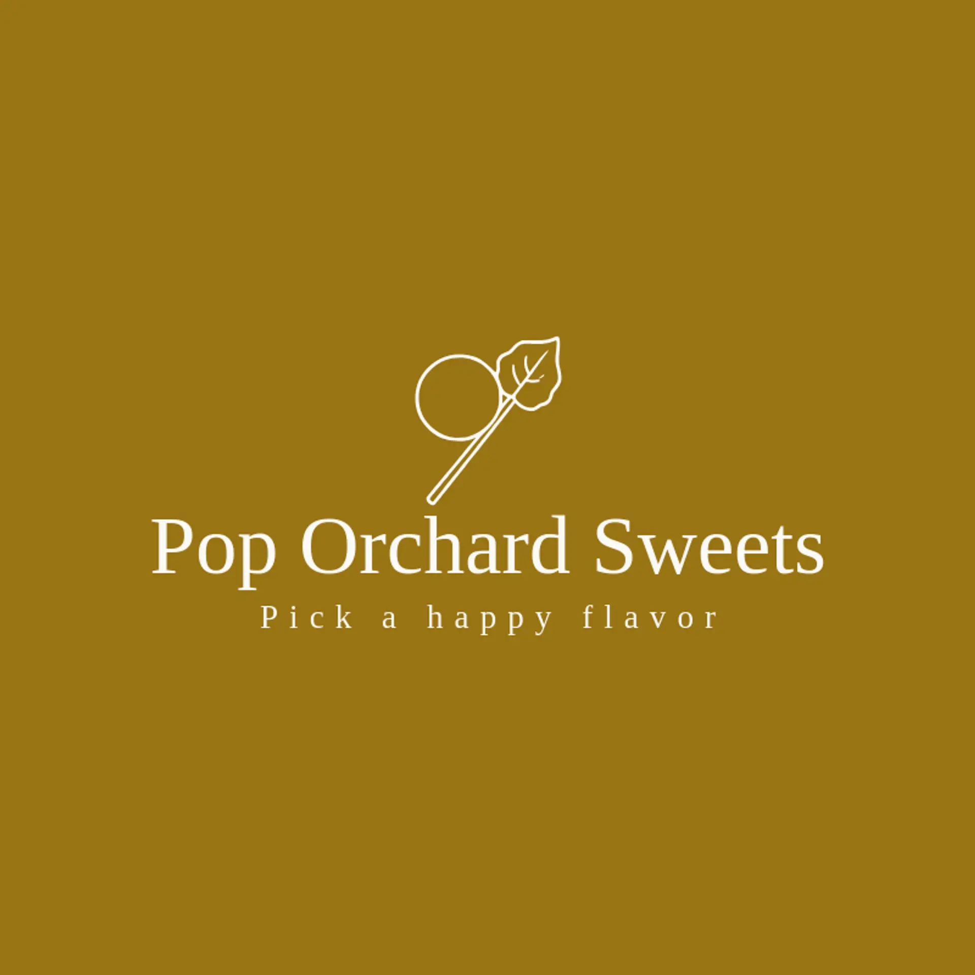 Pop Orchard Sweets logo for lollipop