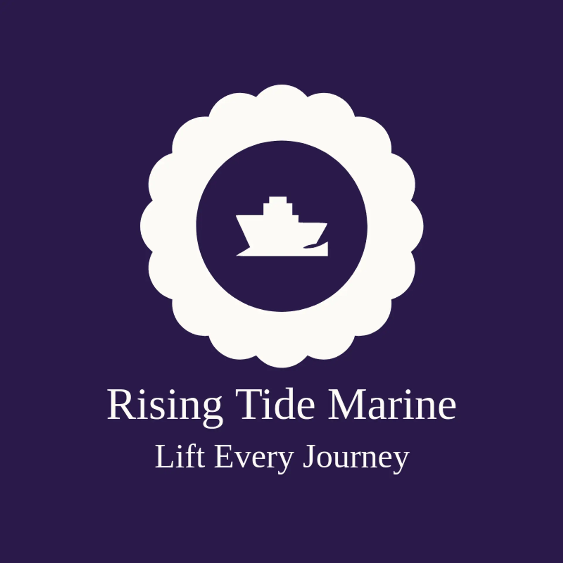Rising Tide Marine logo for ship