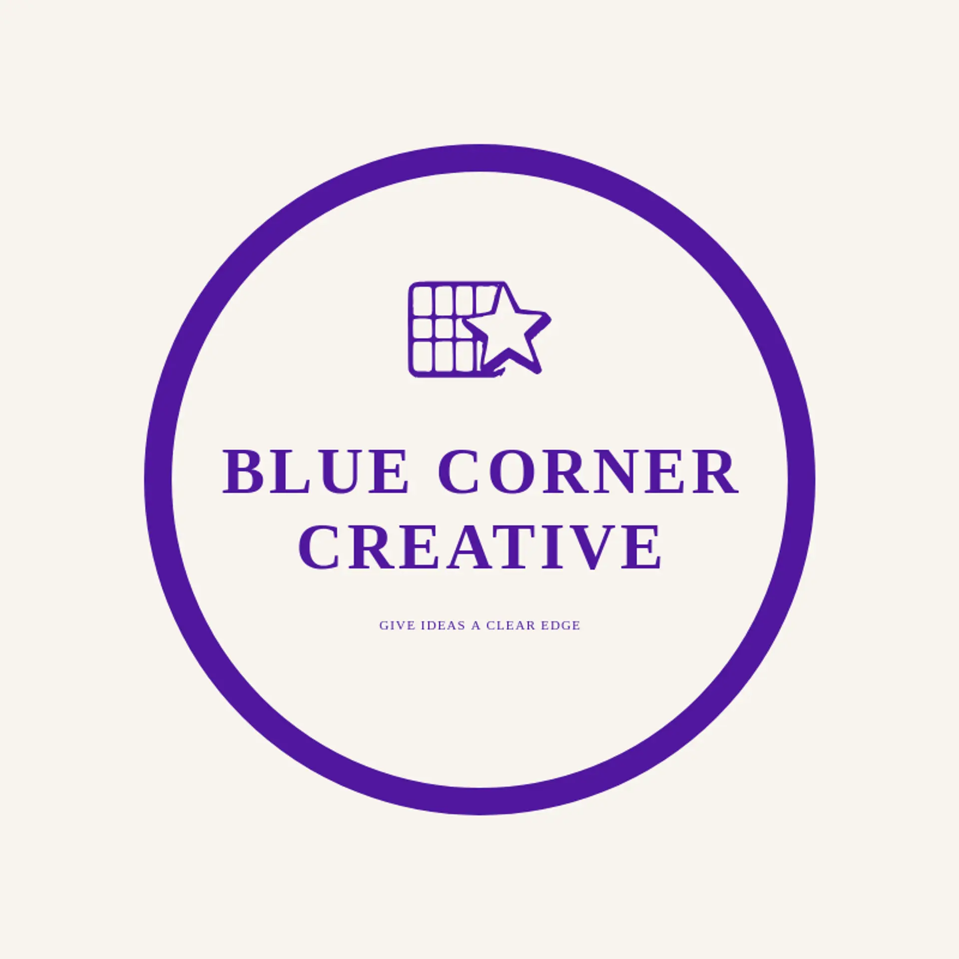 Blue Corner Creative logo for grid