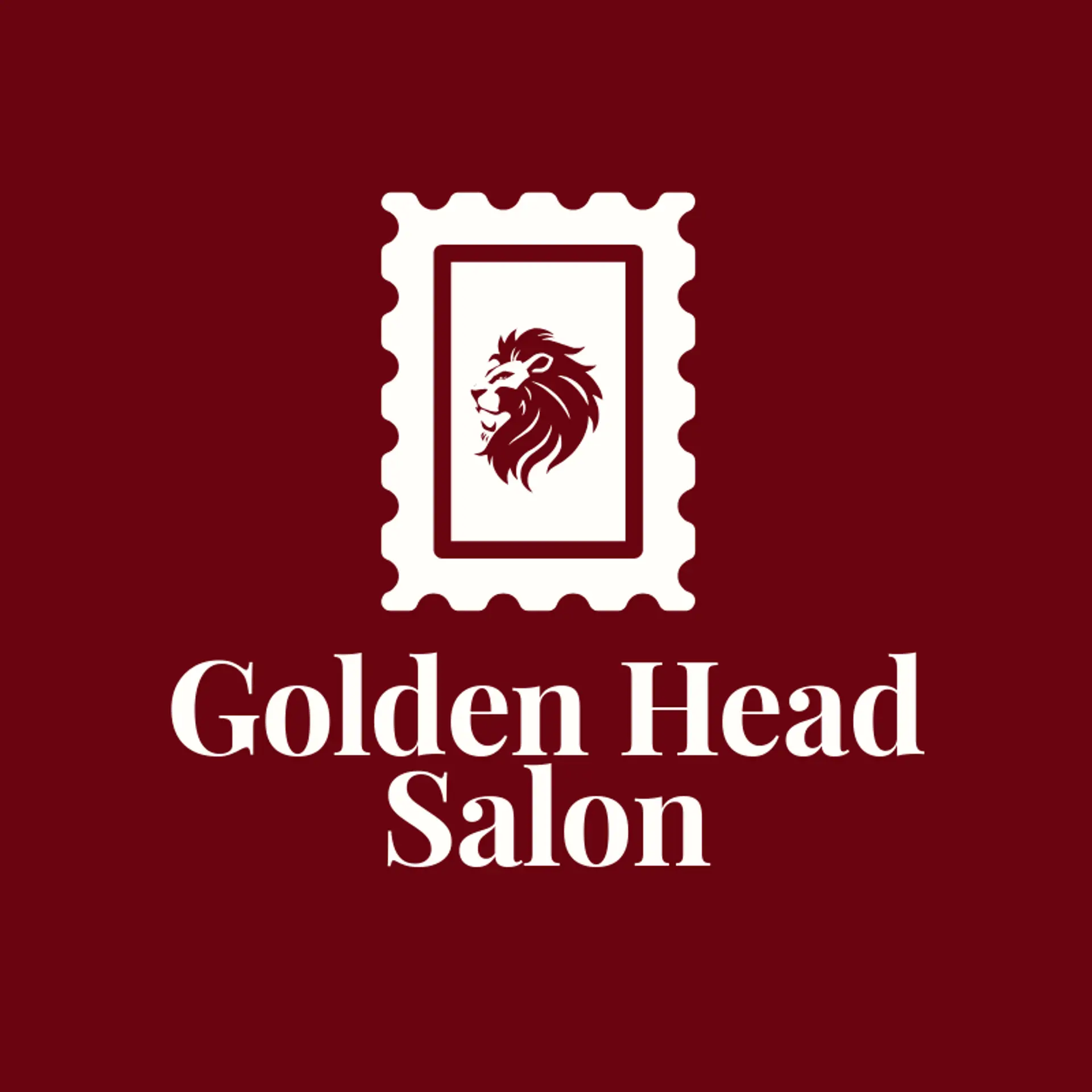 Golden Head Salon logo for head